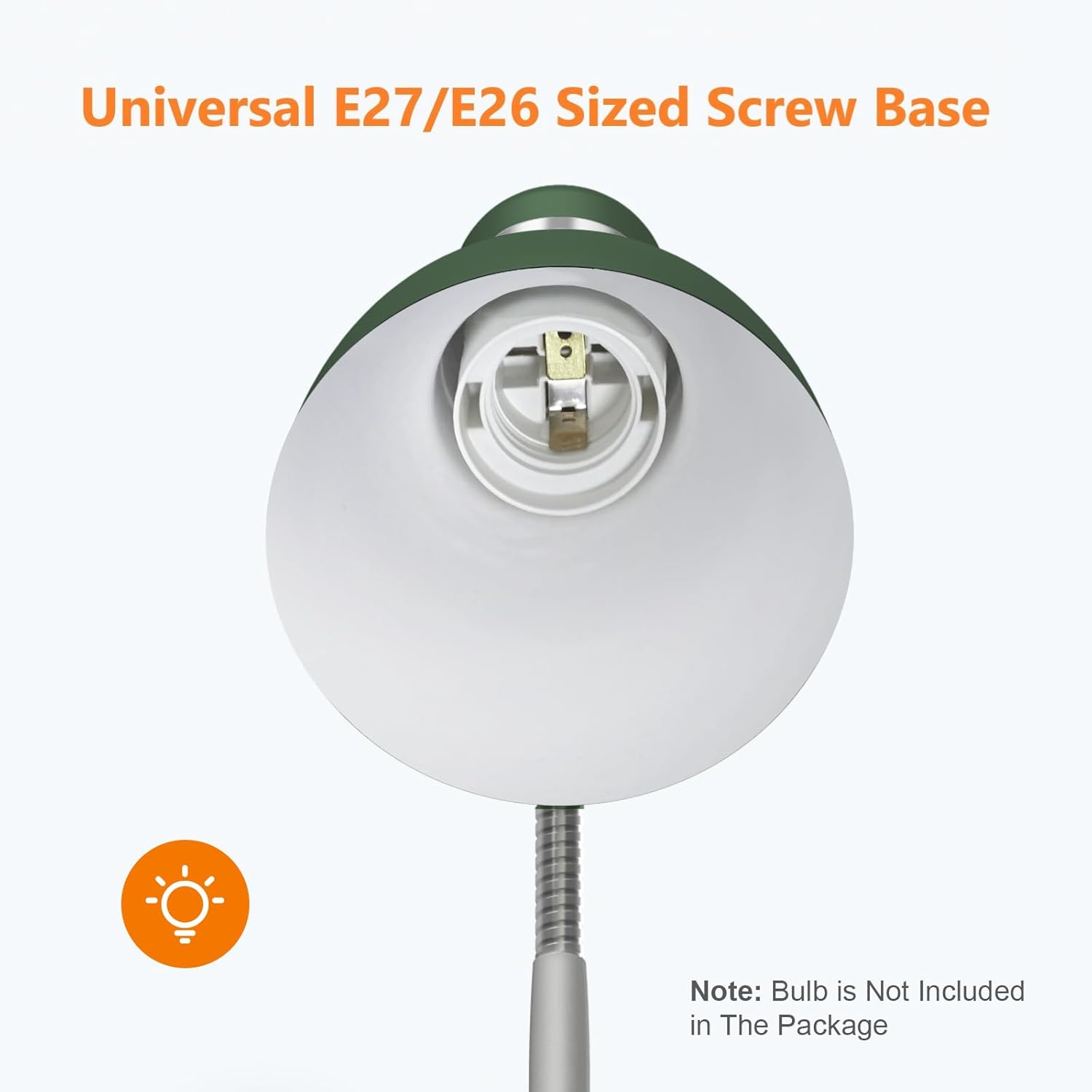 Thumbnail 6 de LEPOWER metal desk lamp with adjustable goose neck (green) for study and office use