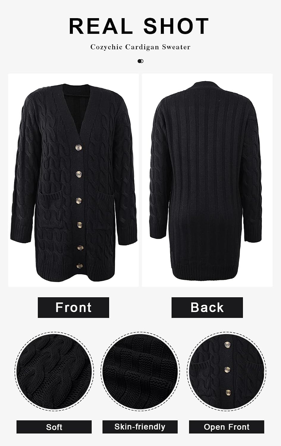 Thumbnail 5 de PRETTYGARDEN Long Cable Knit Cardigan 2025