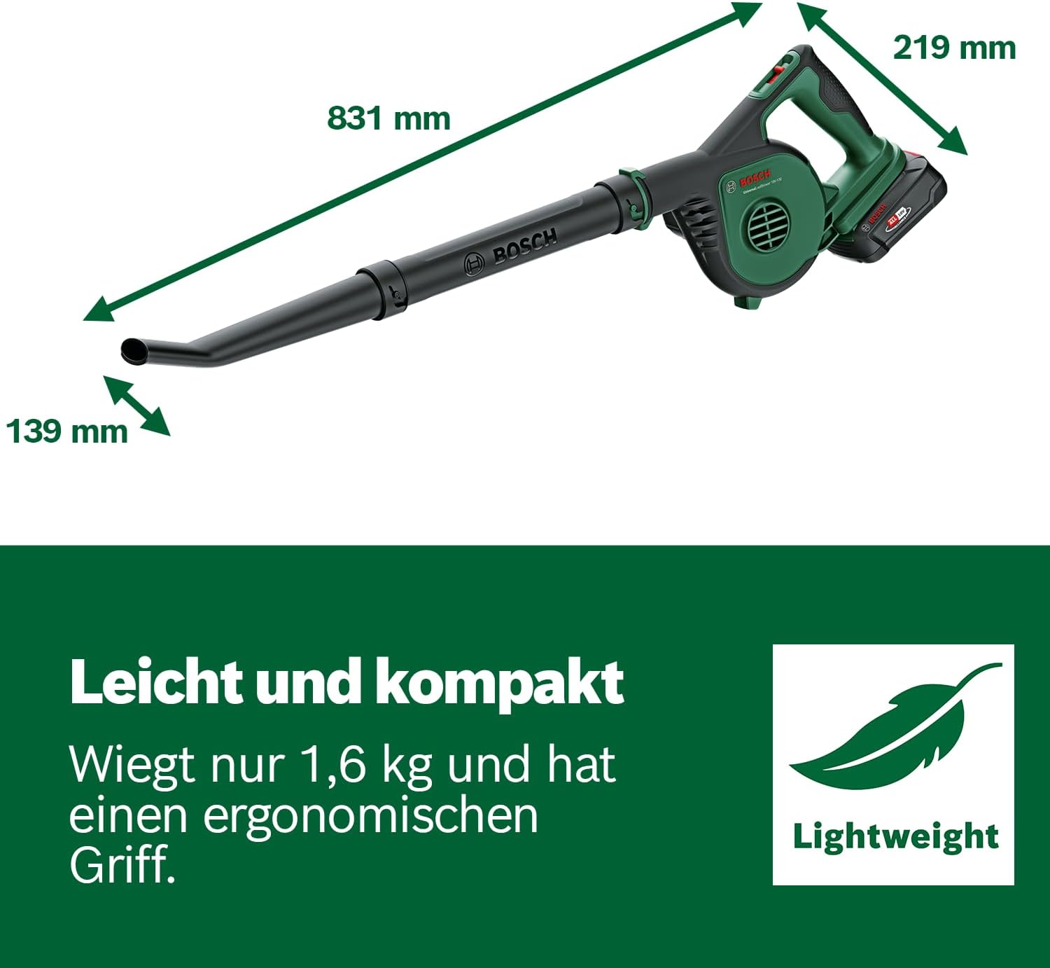 Thumbnail 5 de Bosch Akku-Laubbläser UniversalLeafBlower 18V-130 (18-V-System, ohne Akku)
