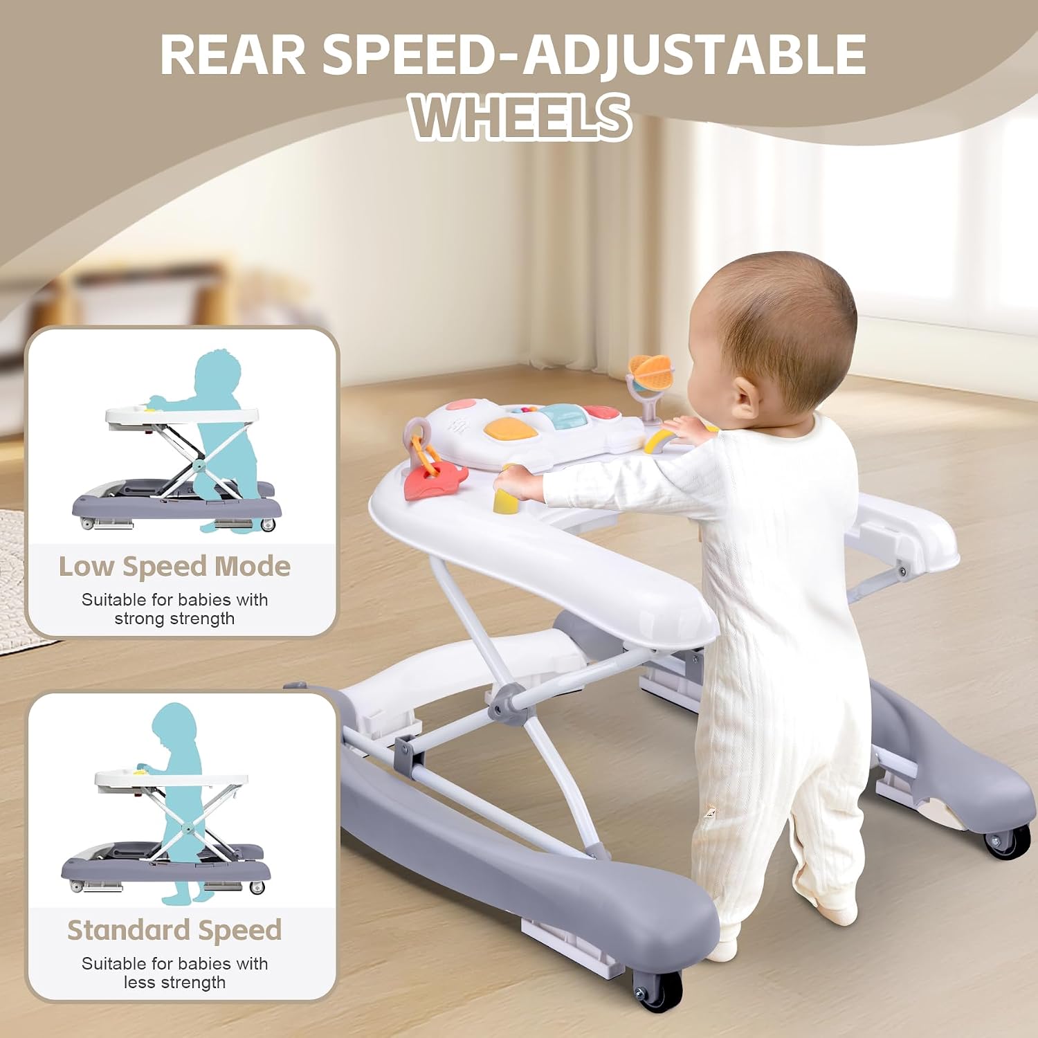 Thumbnail 3 de Pawtong Foldable 5-in-1 Baby Activity Walker with Adjustable Height