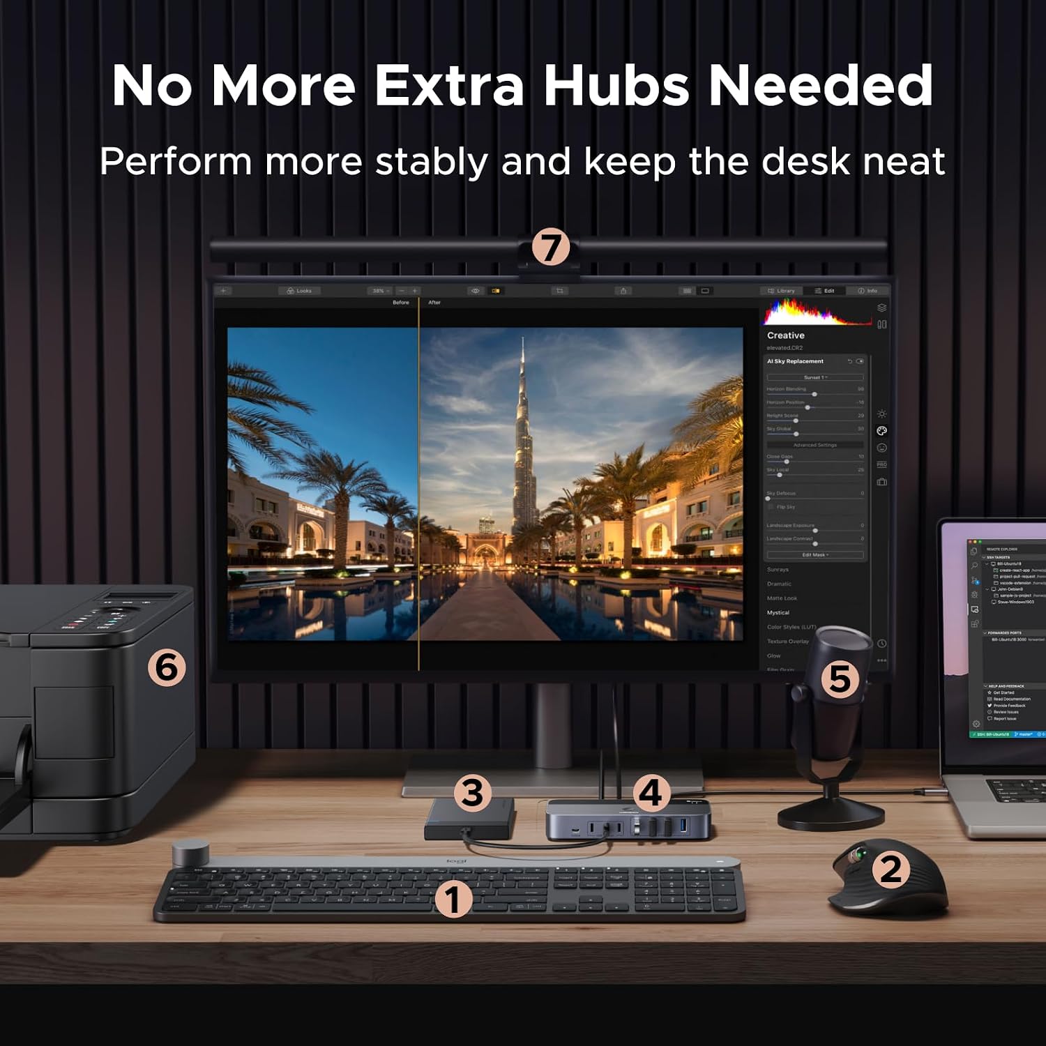 Detalle 2 de UGREEN USB Switch 5 Gbps 2×PC