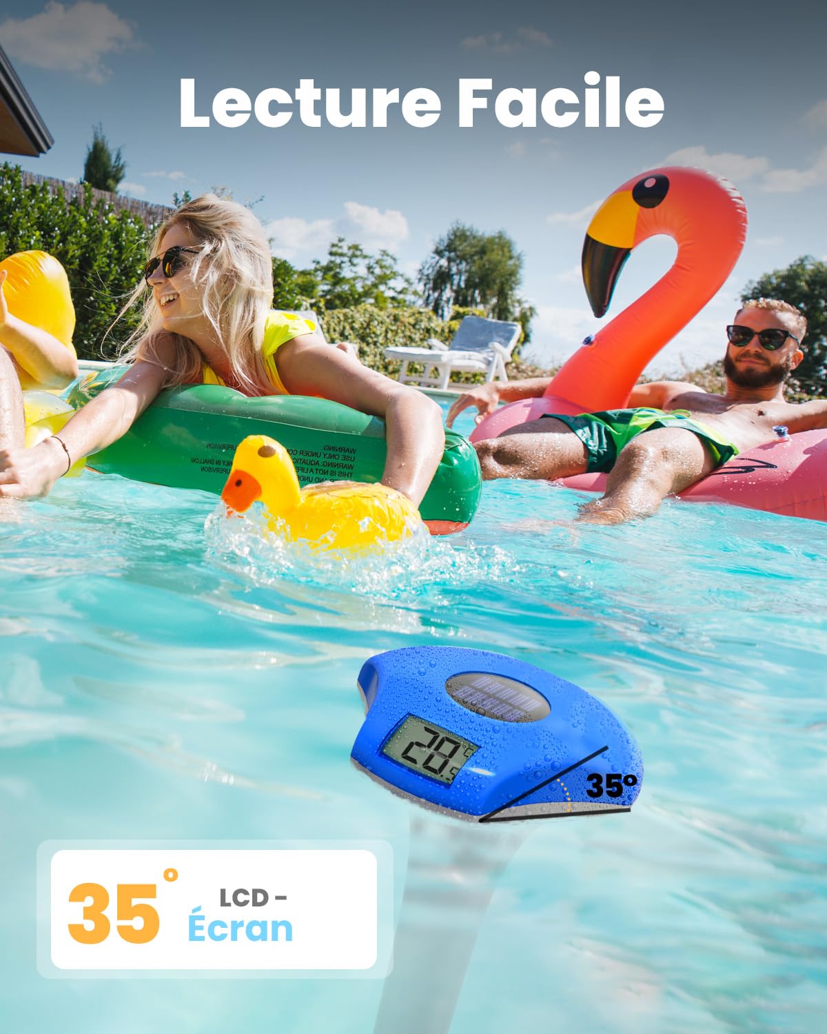 Thumbnail 2 de BALDR Thermometre Piscine flottant solaire IPX8 – lecture fiable, sans pile, pour piscine, jacuzzi, source d’eau et aquarium