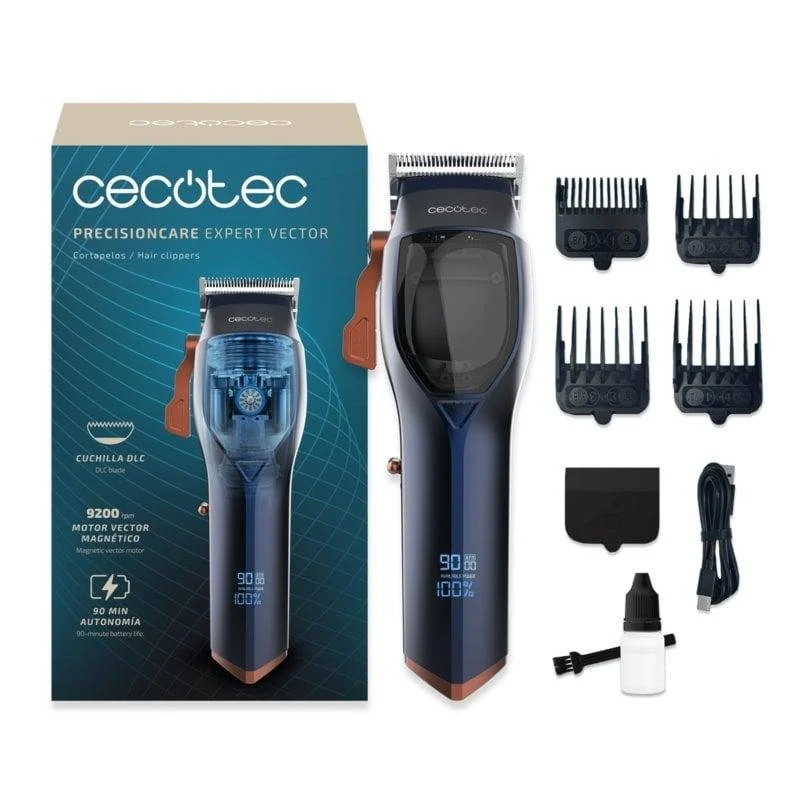 Detalle de Cortapelos Cecotec PrecisionCare Expert Vector Motor Magnético 4 Peines