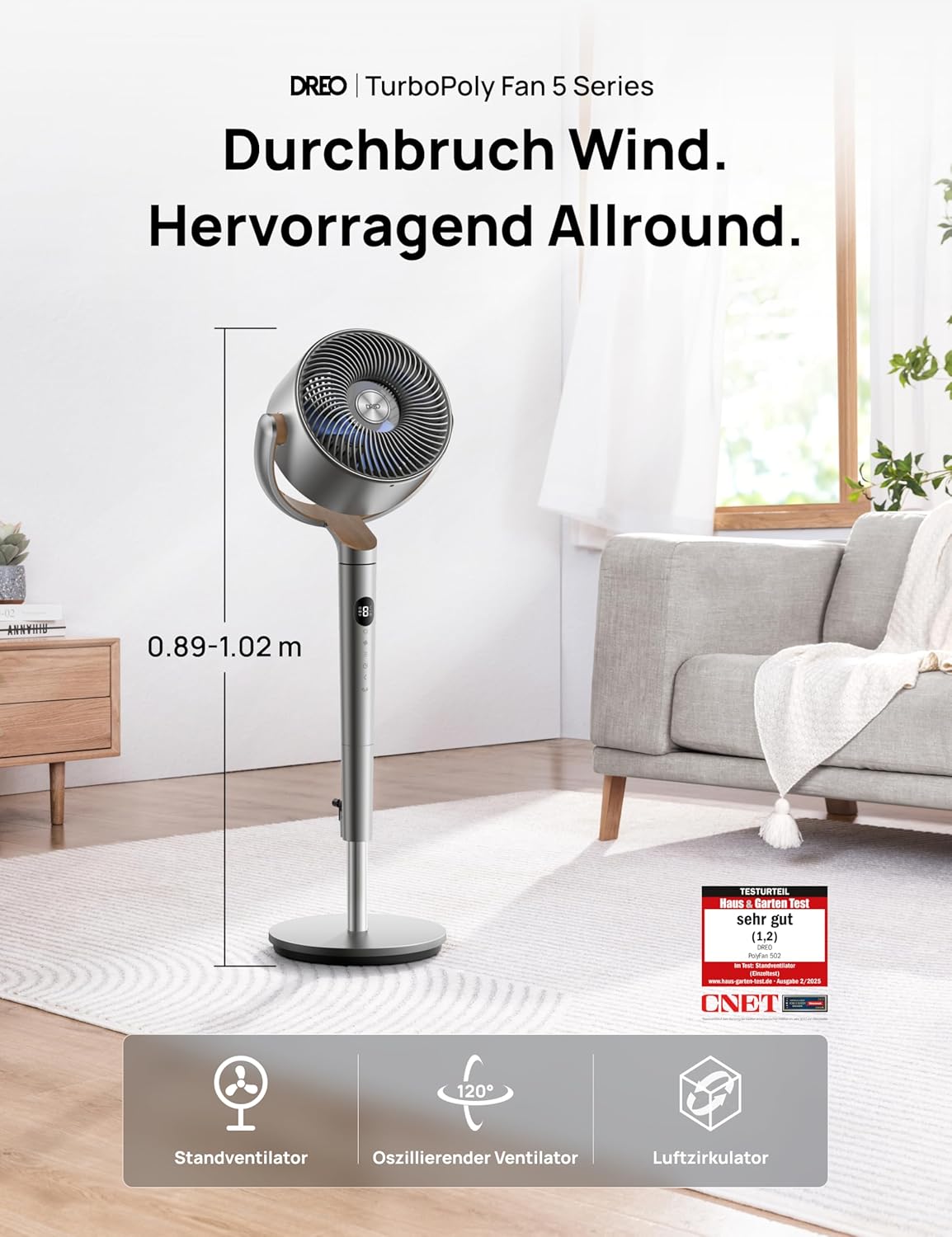 Thumbnail 1 de Dreo PolyFan 102 cm leiser Standventilator 🌬