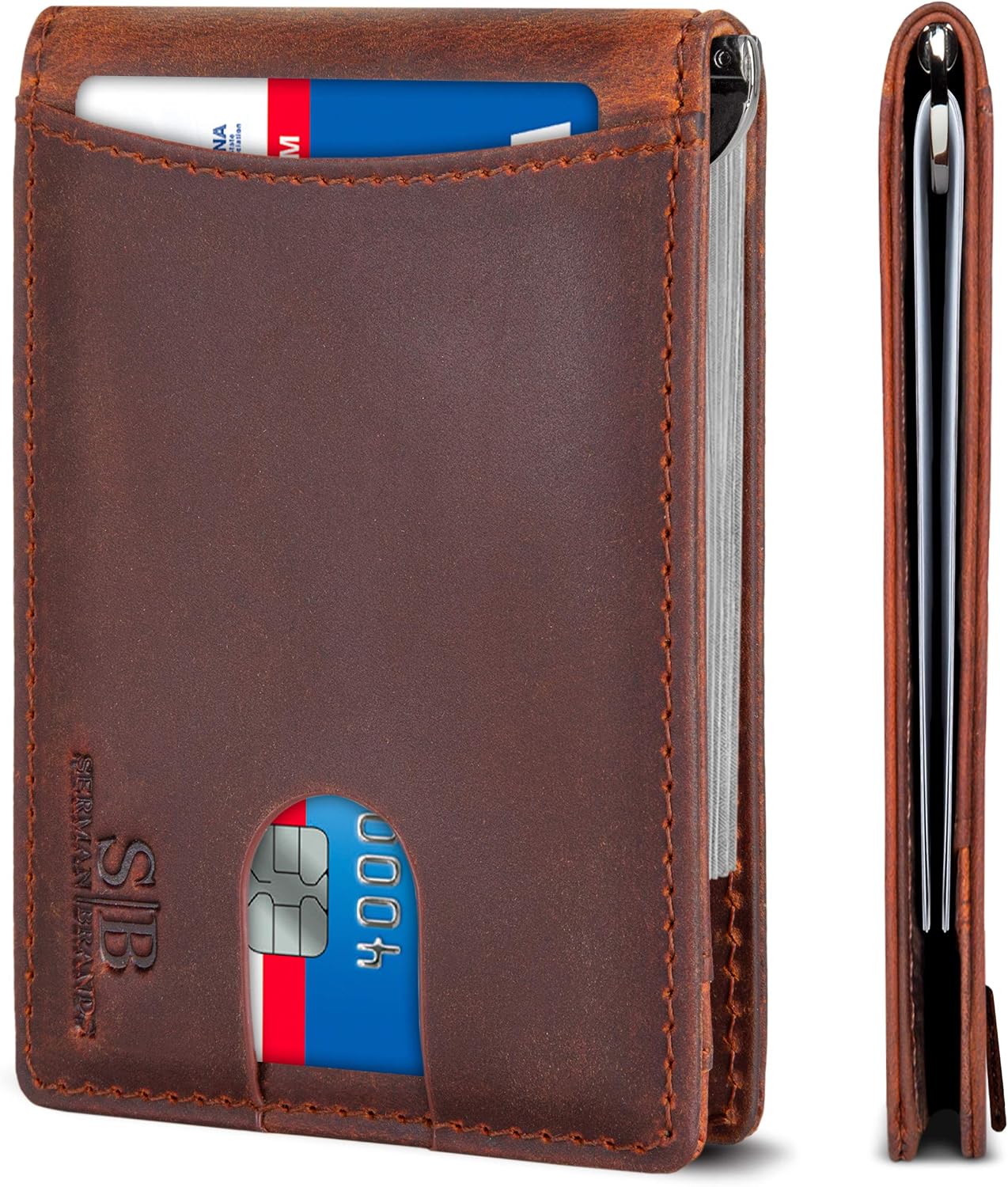 Thumbnail 6 de SERMAN BRANDS RFID Slim Bifold Wallet with Money Clip