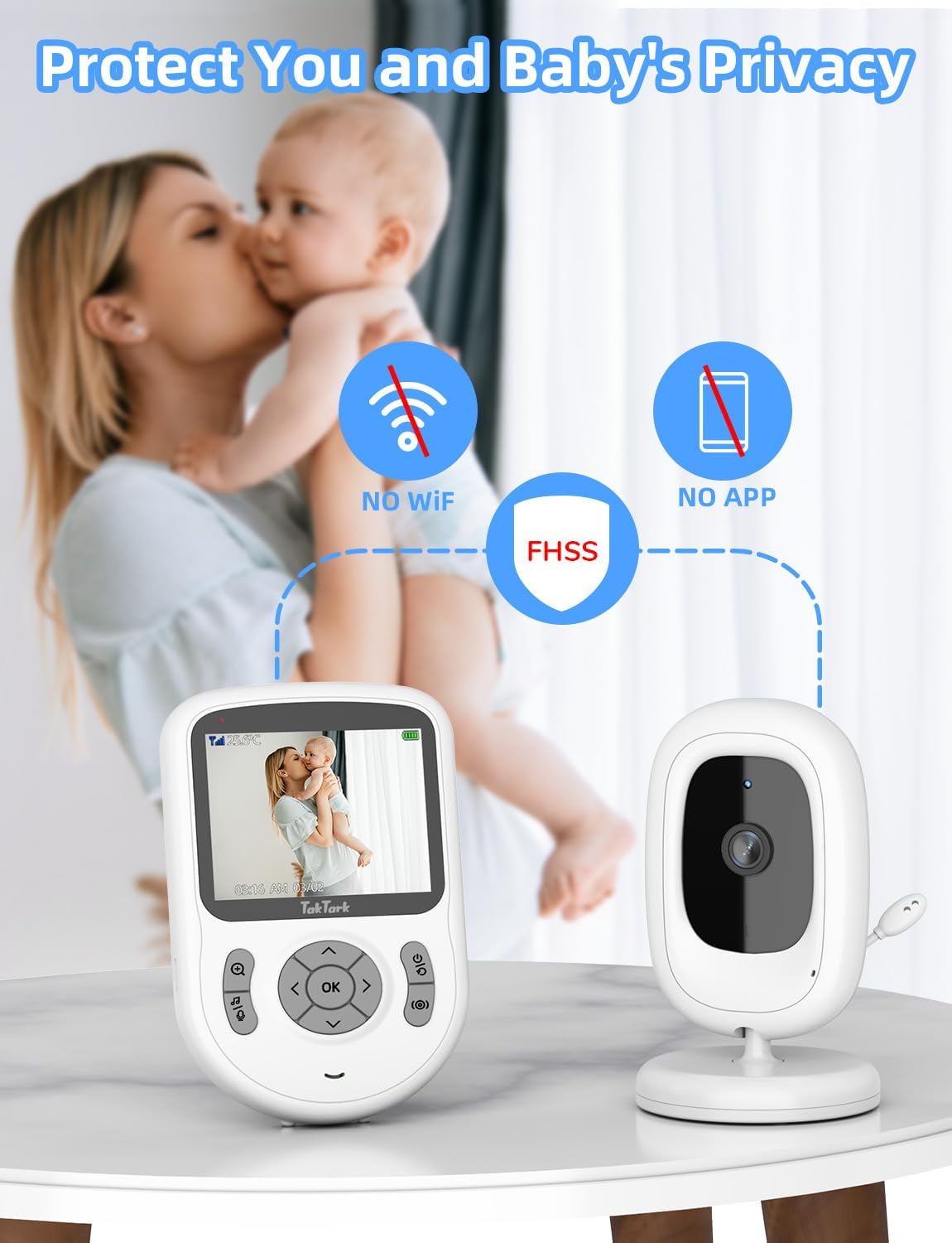 Thumbnail 6 de TakTark babyphone vidéo 720p 2,8 pouces