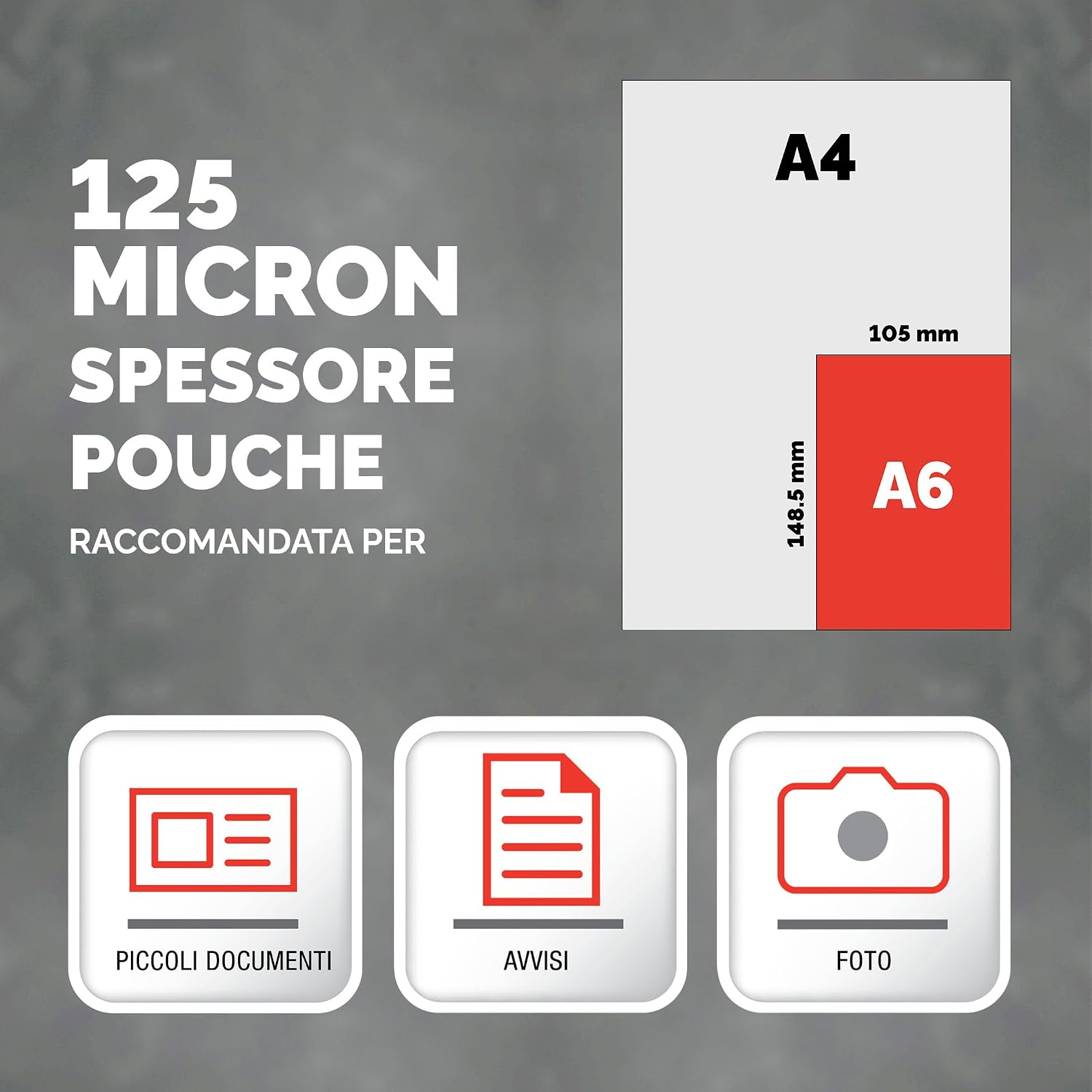 Thumbnail 2 de Fellowes Pouches A6 125 µm 100 pezzi