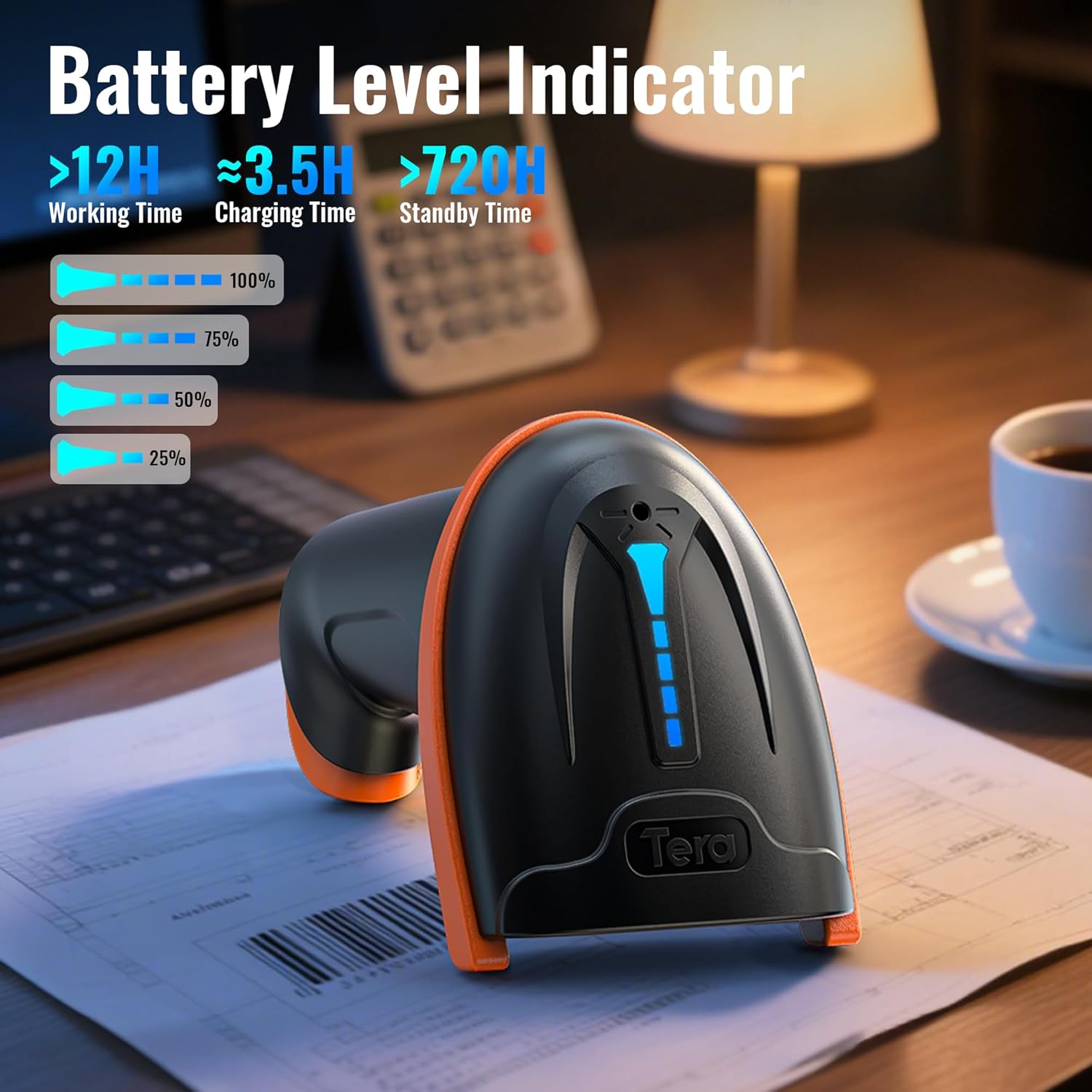 Thumbnail 1 de Tera D5100 2000mAh 2D QR Barcode Scanner