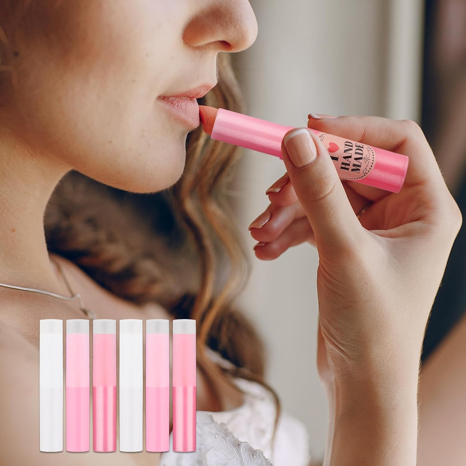 Thumbnail 5 de Ktxaby 30Pcs Empty Lip Balm Tubes with Decorative Stickers – 4g Refillable Twist-Up Containers (Pink)