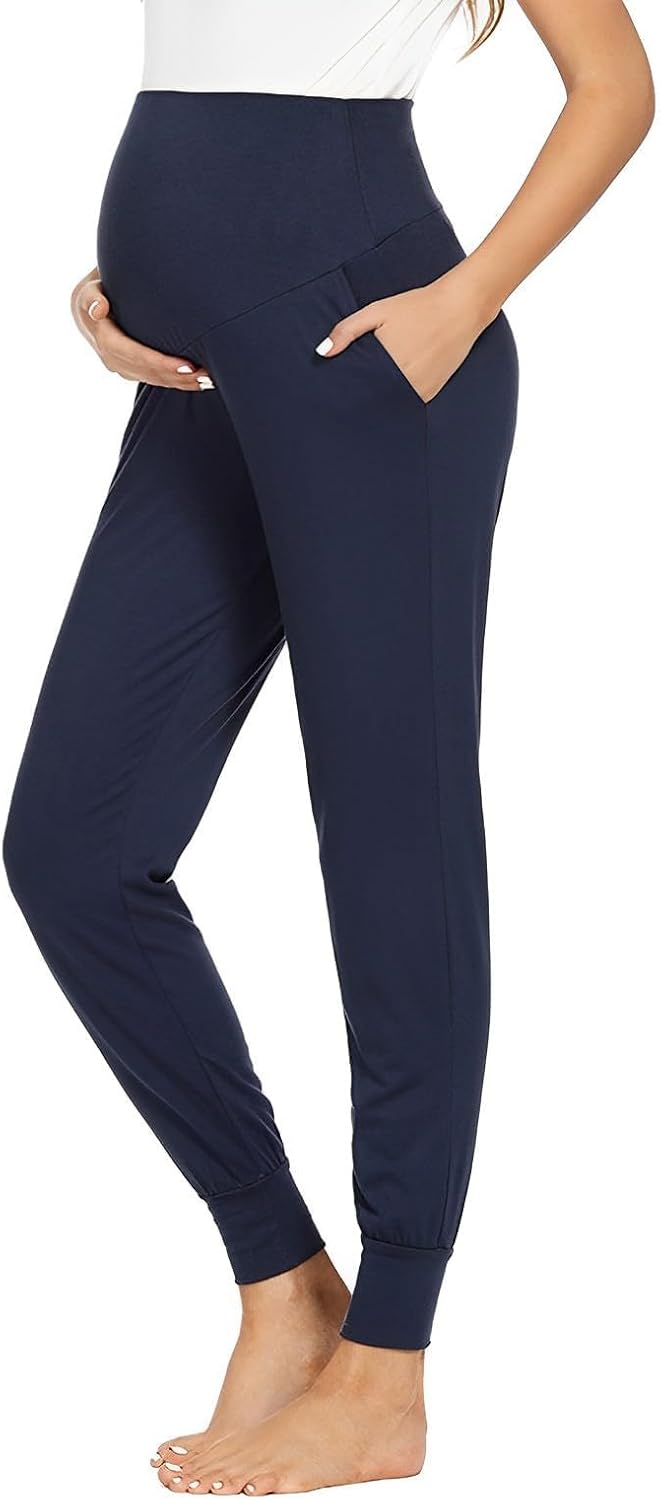 Detalle de Shen&Qege Maternity Pants Over The Belly Lounge Sweatpants