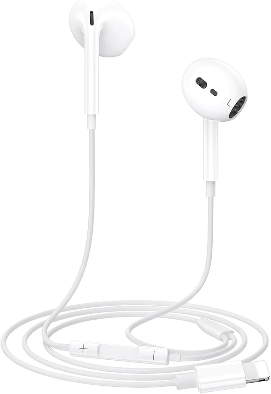 Detalle de iPhone Kabel Kopfhörer – MFi-zertifiziertes kabelgebundenes Headset mit Mikrofon und HiFi-Sound