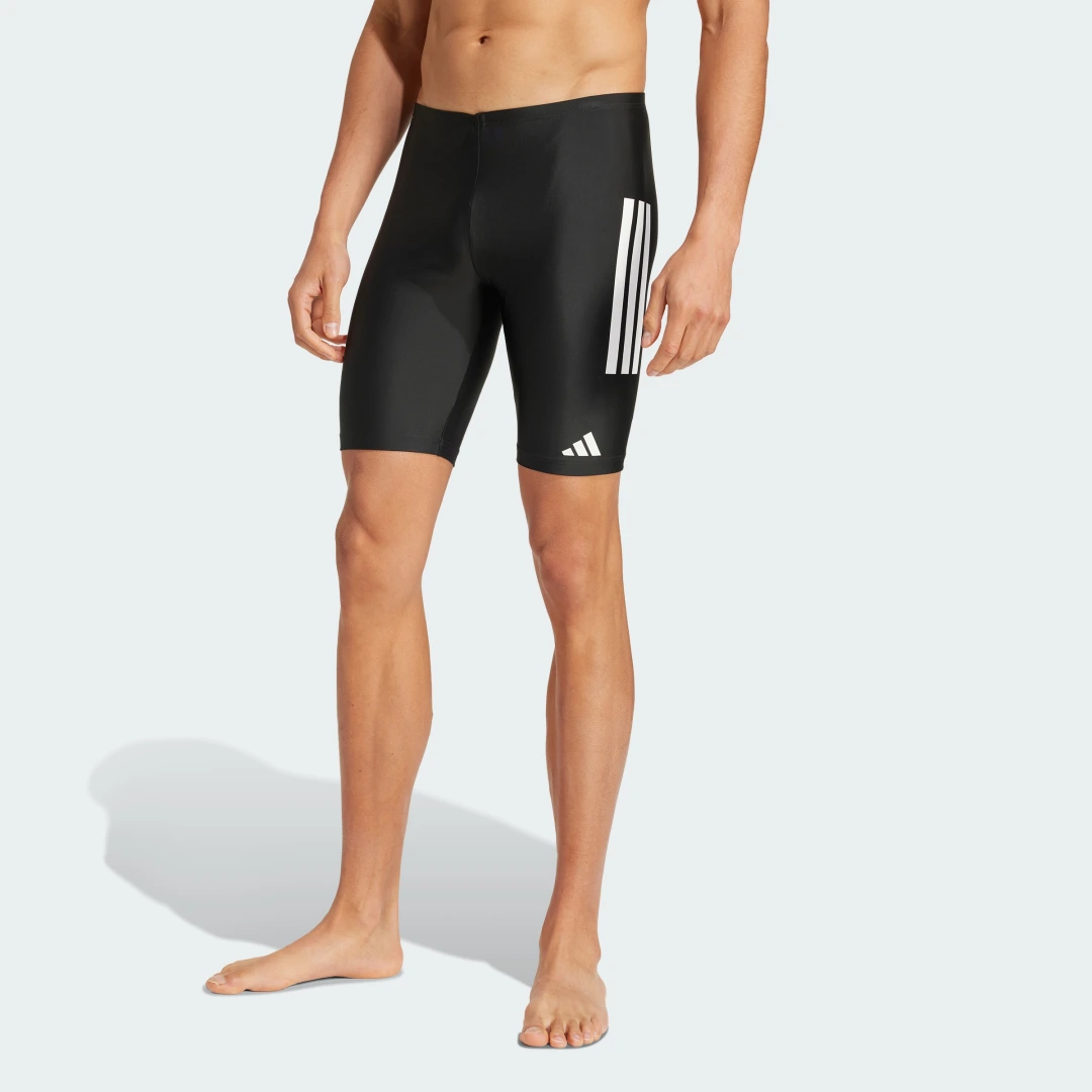Detalle de Bañador largo 8-Inch 3 bandas de Adidas – Negro