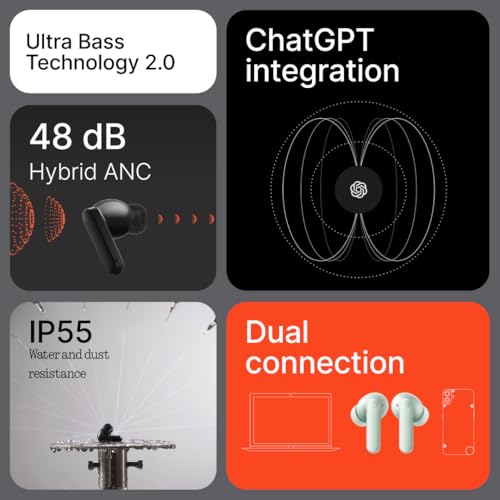 Detalle de CMF by Nothing Buds 2: Auriculares inalámbricos con ANC híbrido, 55 h de batería y audio espacial