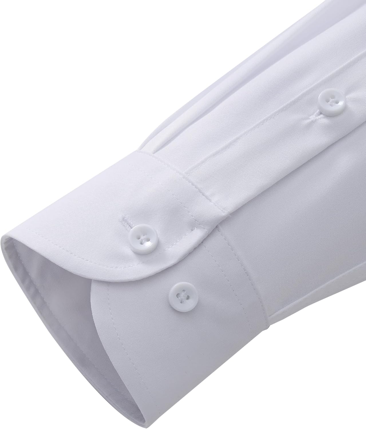 Detalle 2 de Mens Wrinkle-Free Dress Shirt Long Sleeve Stretch Flex Button-Down Shirt, Regular Fit