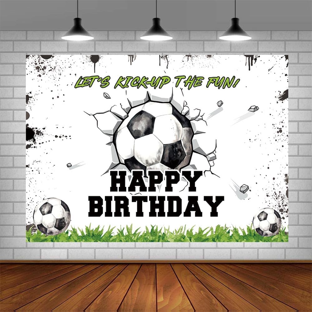Thumbnail 4 de AIBIIN Soccer birthday backdrop 2.1m