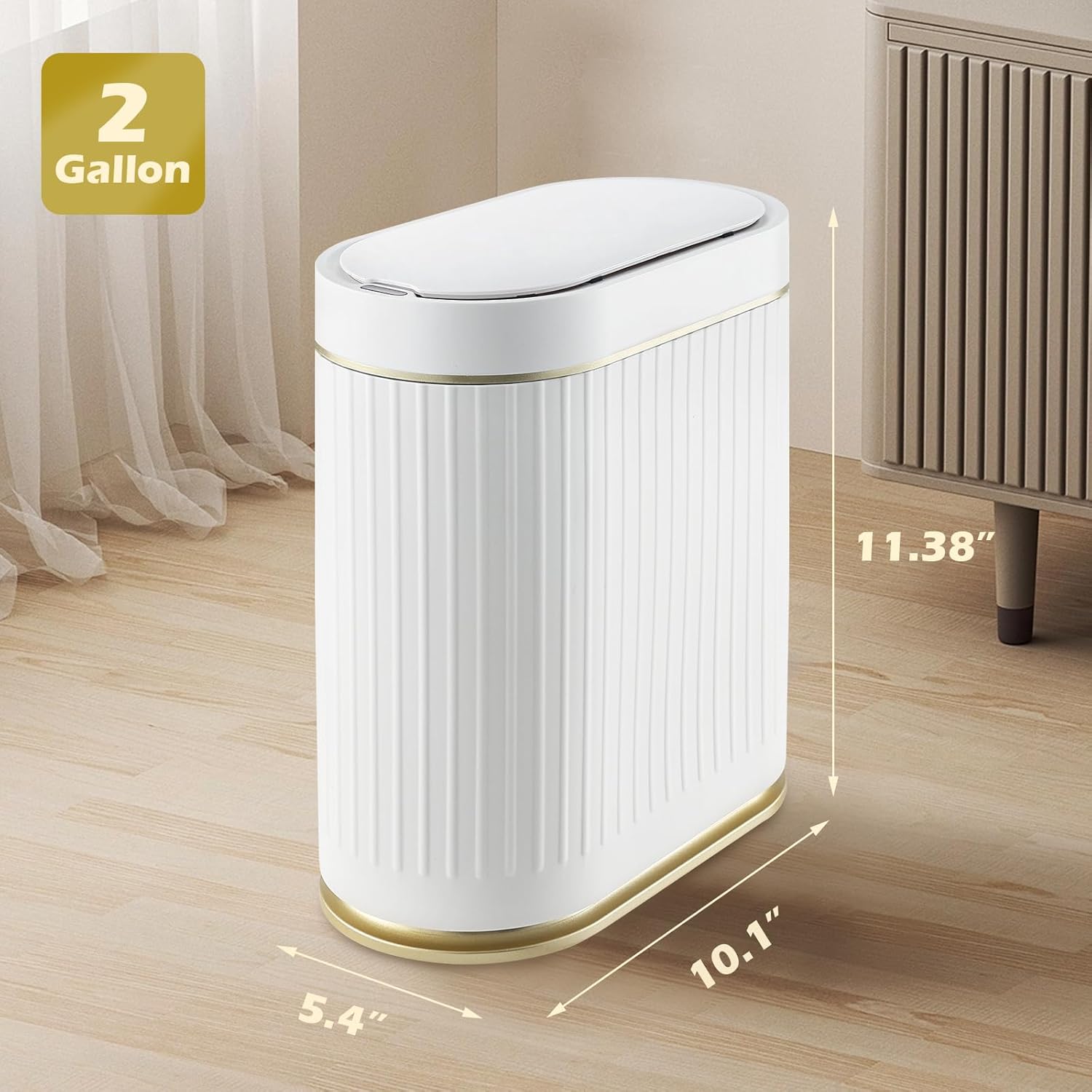 Thumbnail 1 de SYNCVIBE Automatic Motion Sensor Trash Can 2 Gallon 🗑