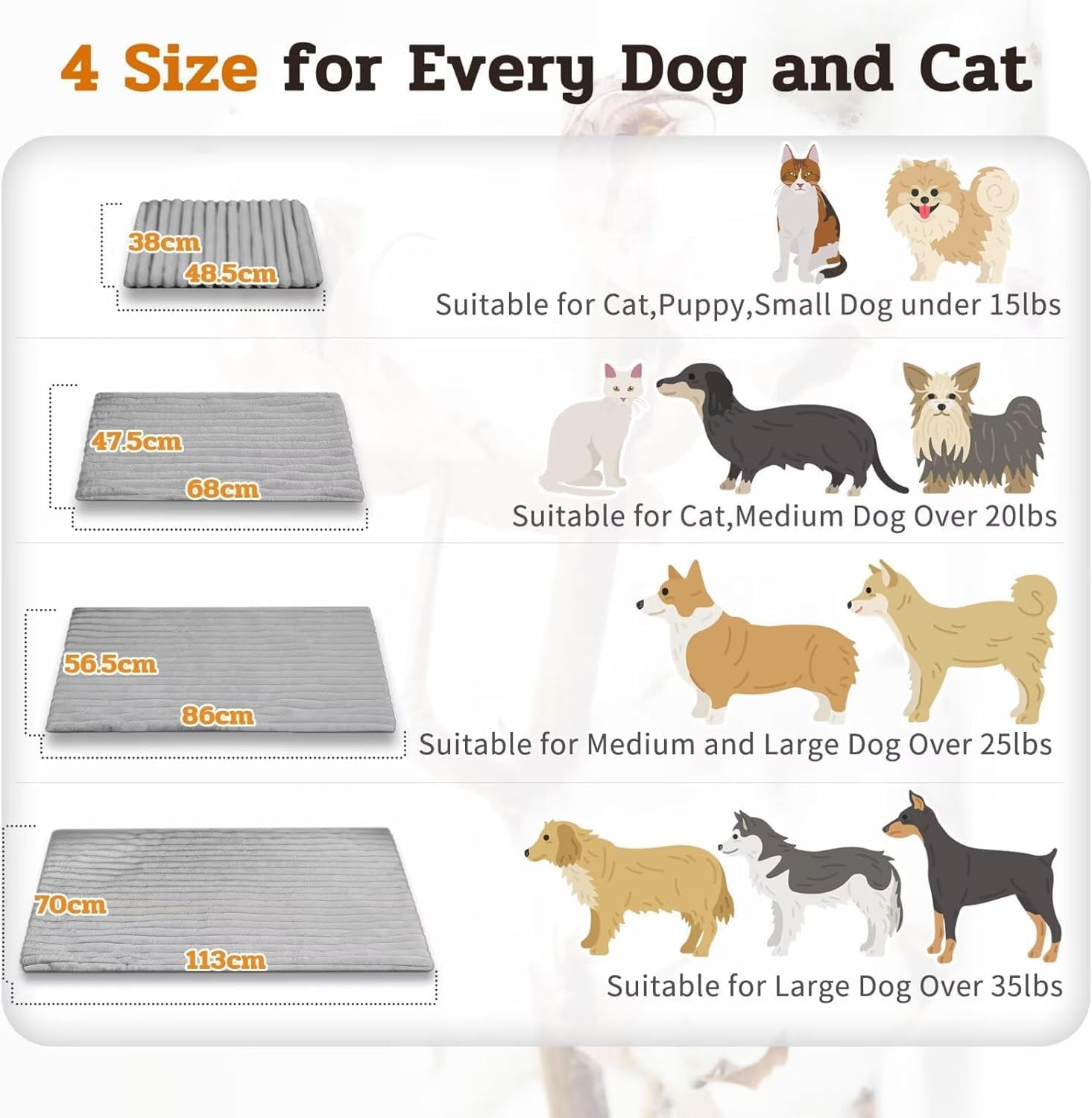 Detalle de NWK Fluffy self-warming cat mat 114cm