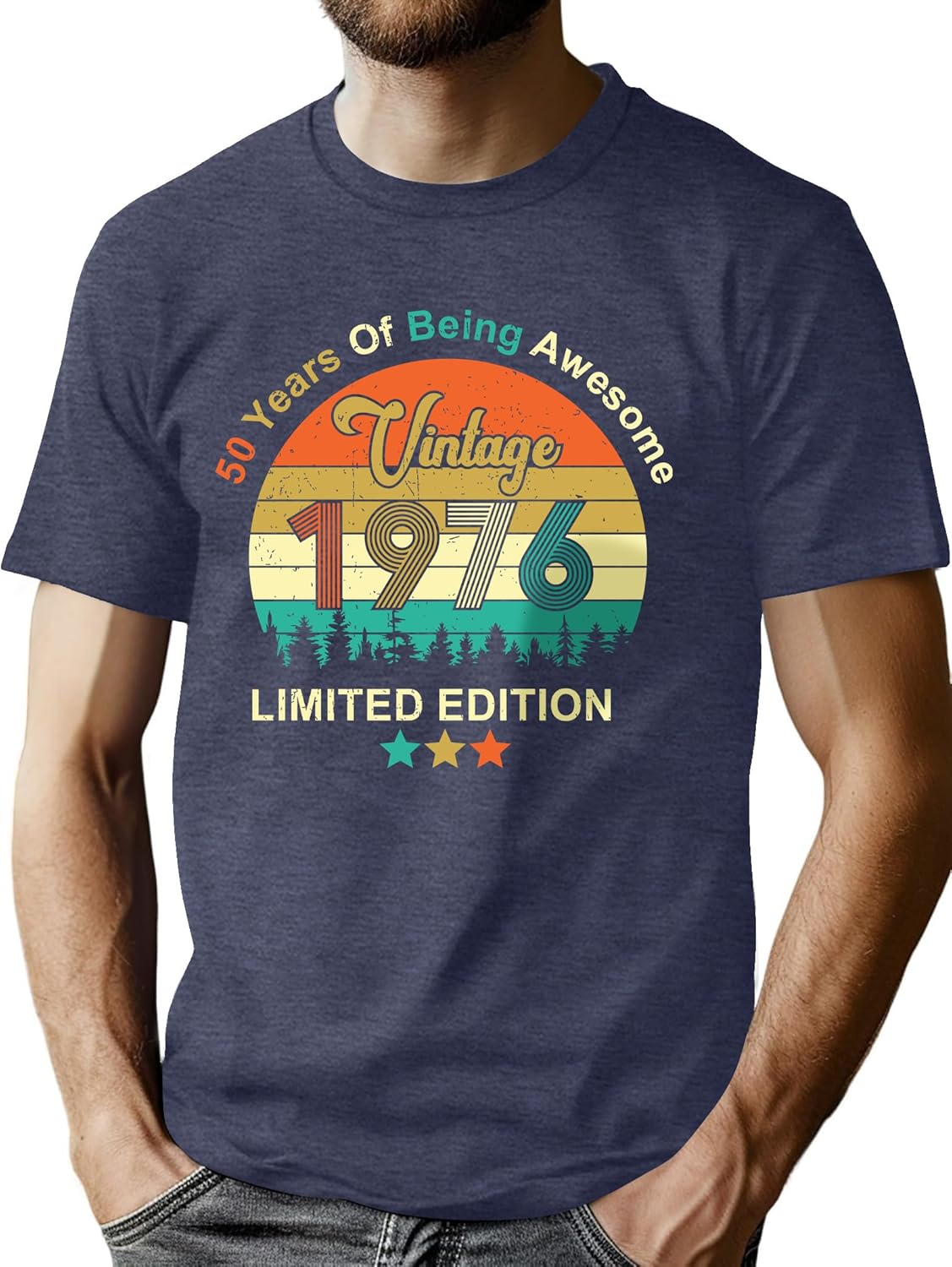 Thumbnail 5 de tiorhooe 50th Birthday T-Shirts Men Vintage 1976 Shirt