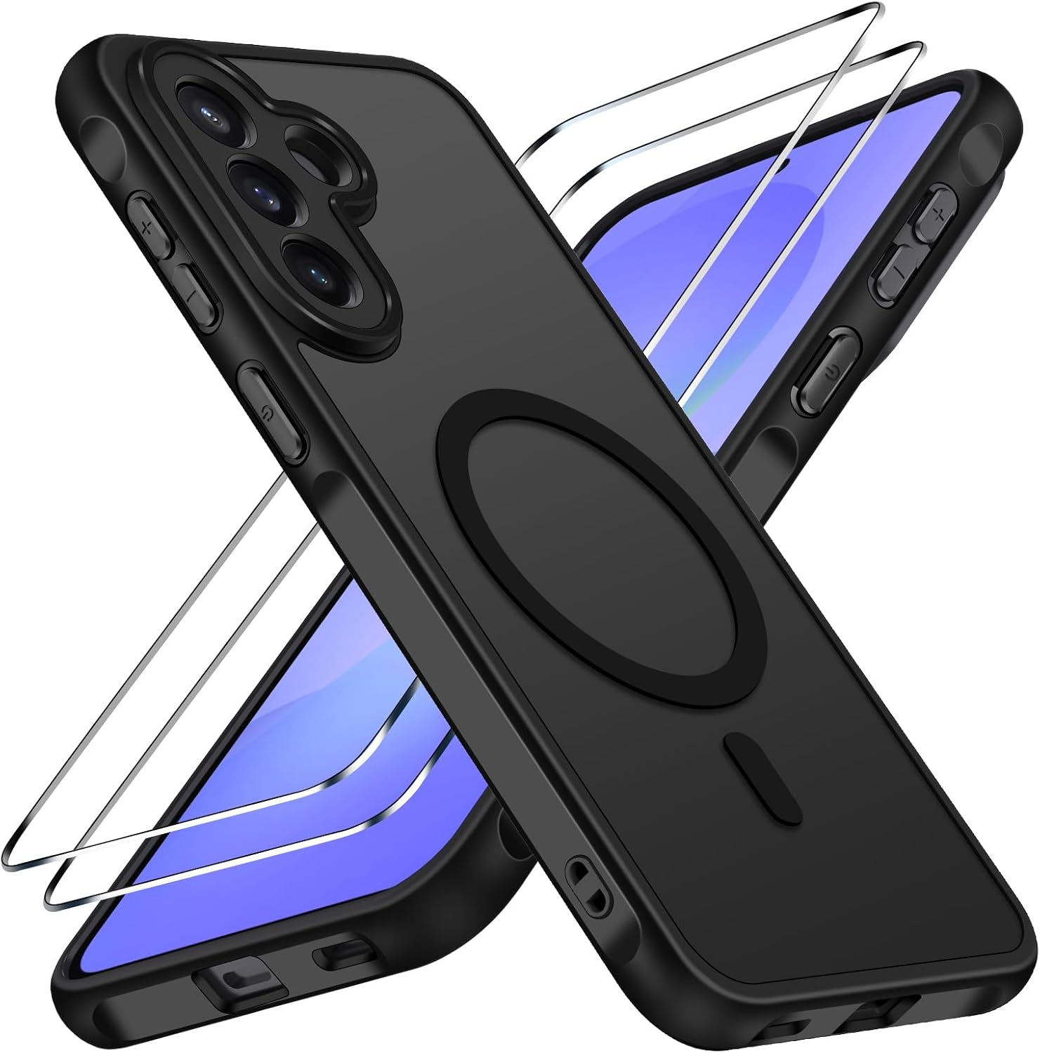 Detalle de ivoler 3-in-1 Magnetic Case for Samsung Galaxy A57 5G – Military-Grade Protection with 2 Screen Protectors