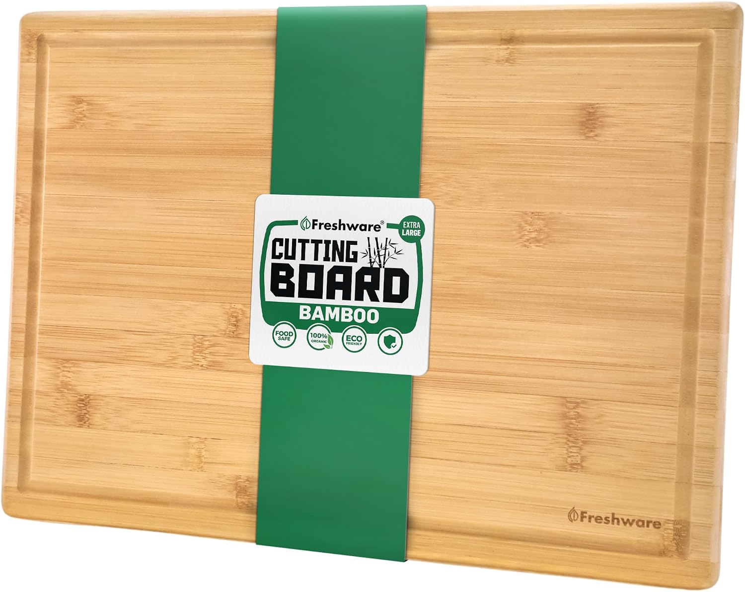 Thumbnail 6 de Freshware Bamboo Wood Cutting Board Set of 3 with Juice Grooves (9x6", 12x8", 15x10")