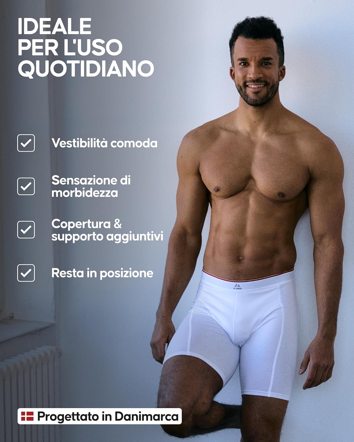 Detalle de DANISH ENDURANCE Boxer Uomo Lunghi in bambù 3 Paia
