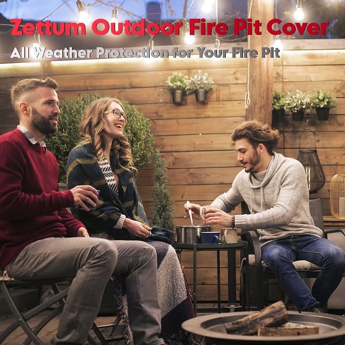 Thumbnail 6 de Zettum FPC-RE-4428-BLK Rectangular Fire Pit Cover, 600D Waterproof, 44 x 28 x 24 Inch