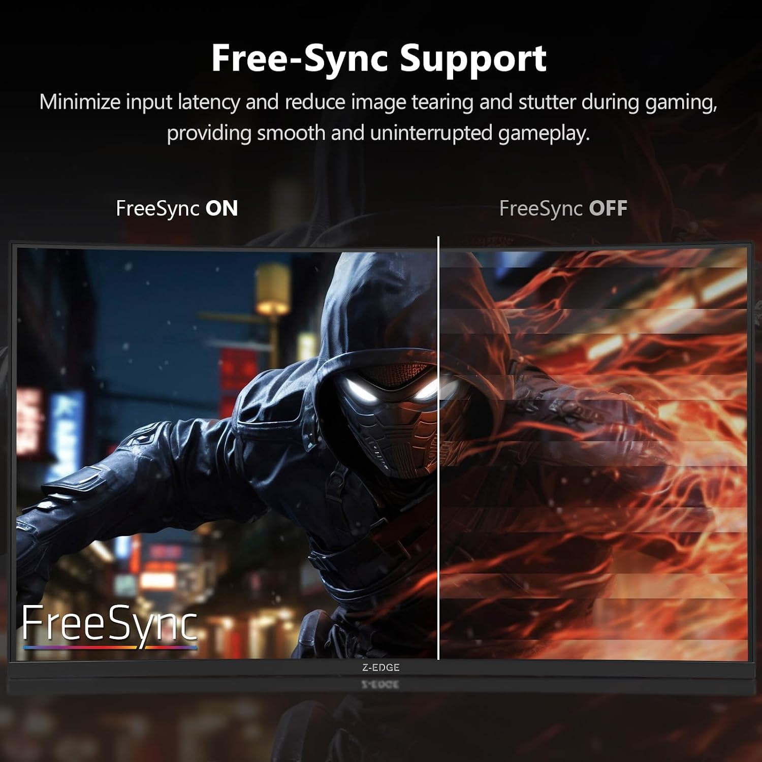 Detalle 2 de Z-Edge 32 Inch Curved Gaming Monitor (240Hz, 1ms MPRT) – Full HD, FreeSync, DisplayPort & HDMI