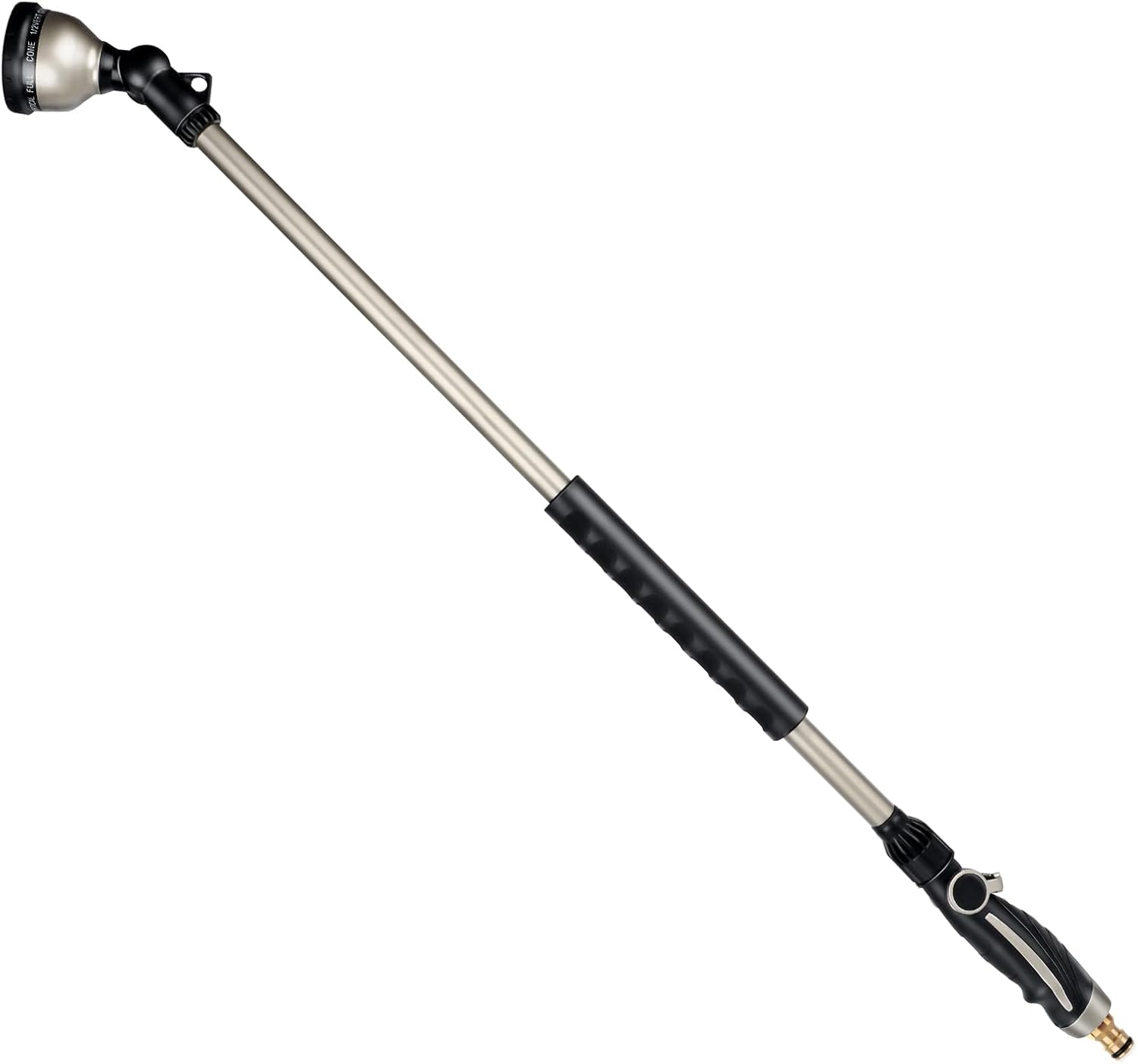 Detalle de RESTMO Watering Lance Heavy Duty 94cm: 10‑Pattern Hose Wand with 180° Adjustable Head