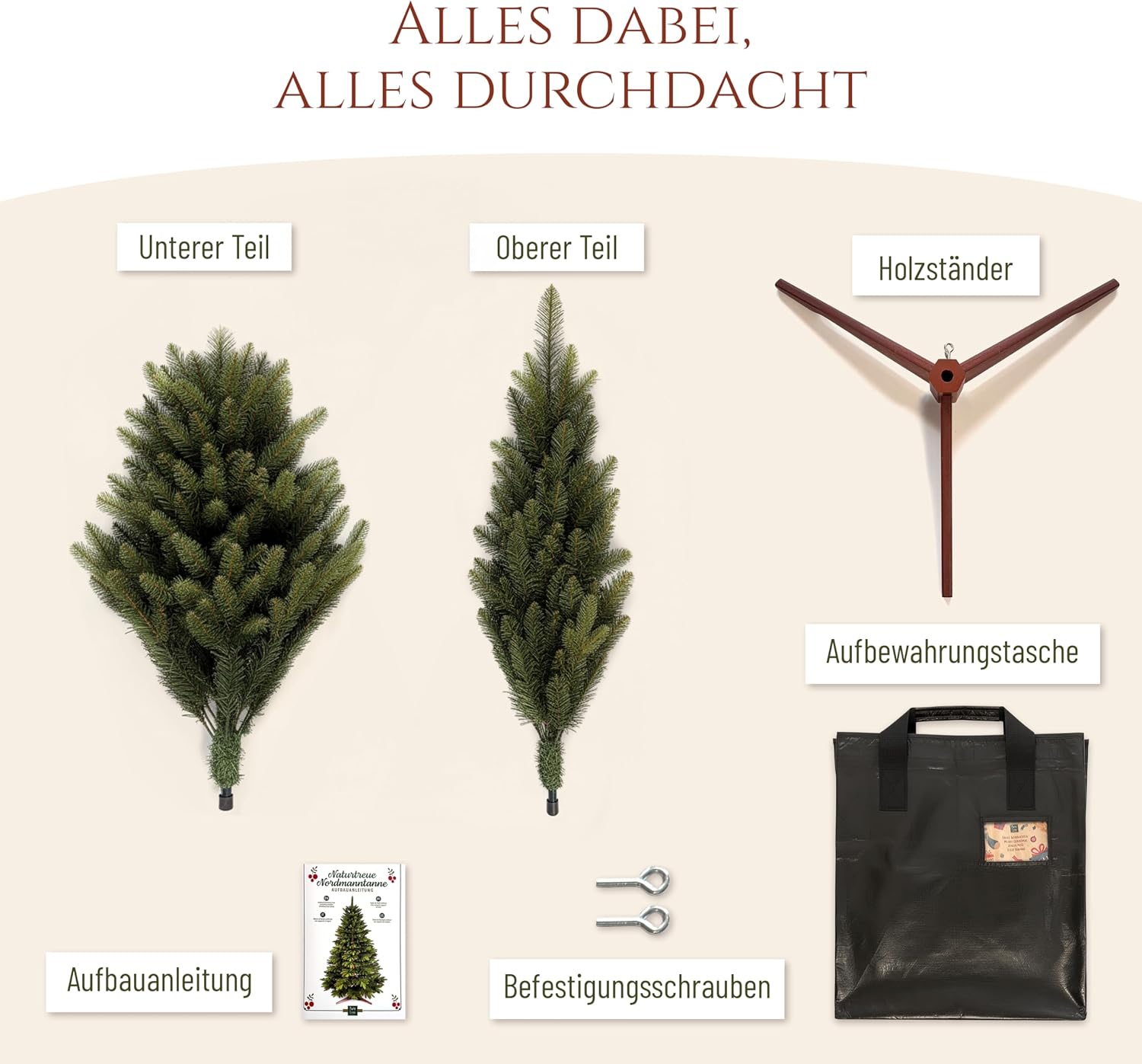 Thumbnail 6 de PURE LIVING Premium Weihnachtsbaum 120 cm 🎄