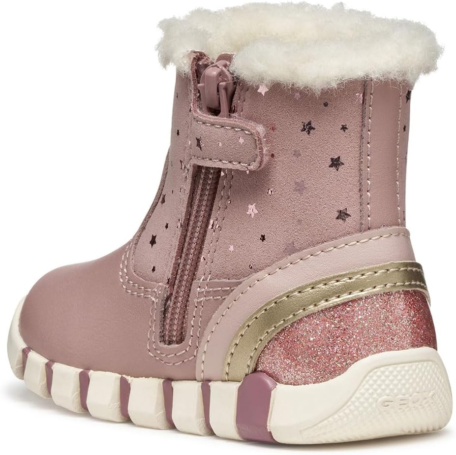 Detalle de Geox Baby Mädchen B Iupidoo GirlFirst Walker Shoe – flexible, warm und sicher für den ersten Schritt