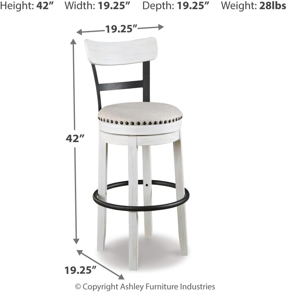Detalle de Signature Design Valebeck 30" Swivel Barstool