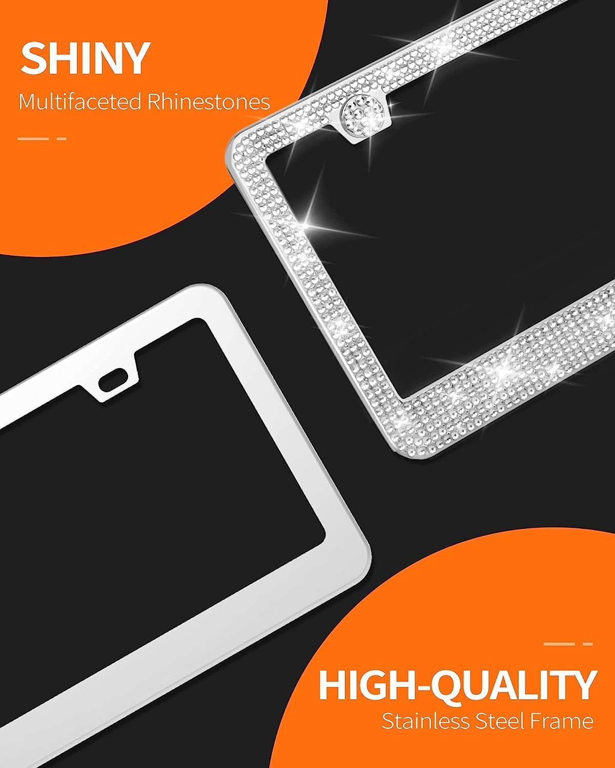 Detalle de HOTOR License Plate Frame, Stainless Steel