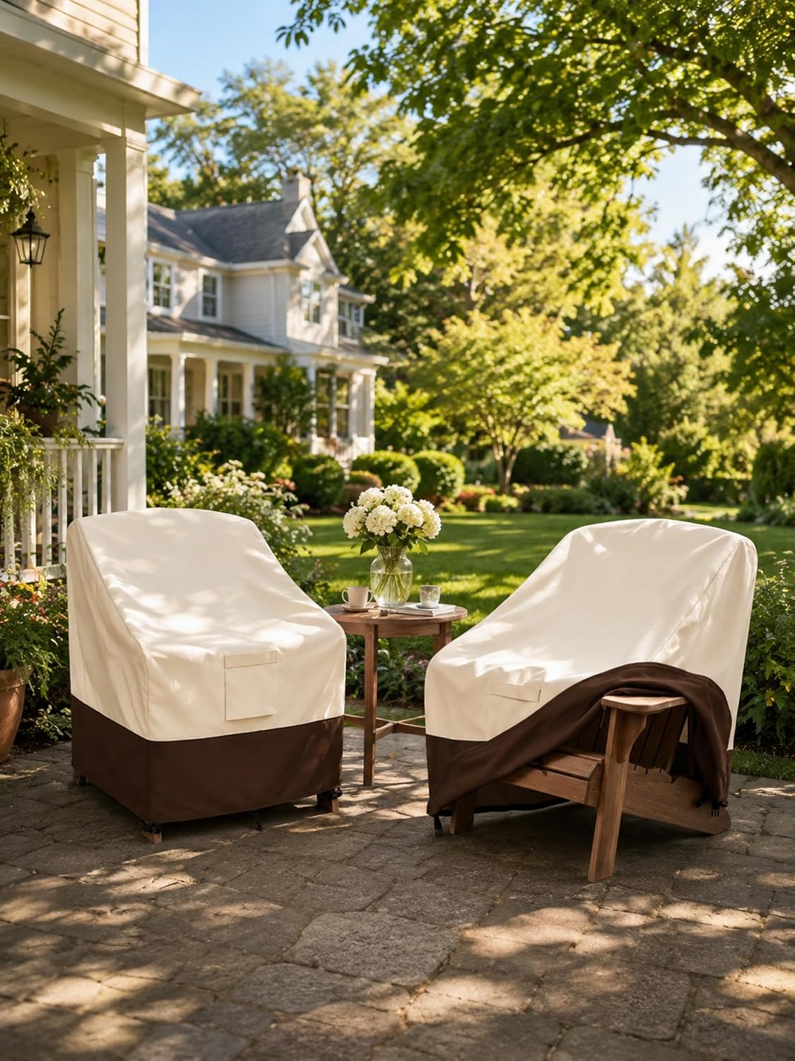 Detalle 2 de Bitubi 1010-ZS-2L Adirondack Chair Covers, Waterproof 2-Pack, up to 32 x 35 x 36 in