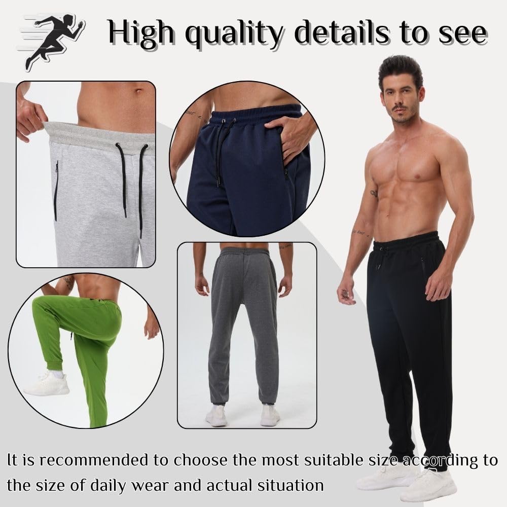 Thumbnail 3 de Bsrpolry 3-Pack Men’s Athletic Sweatpants with Zip Pockets