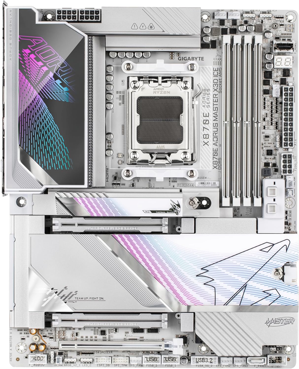 Detalle 2 de GIGABYTE X870E AORUS Master X3D ICE Mainboard für AMD Ryzen 9000 (AM5)