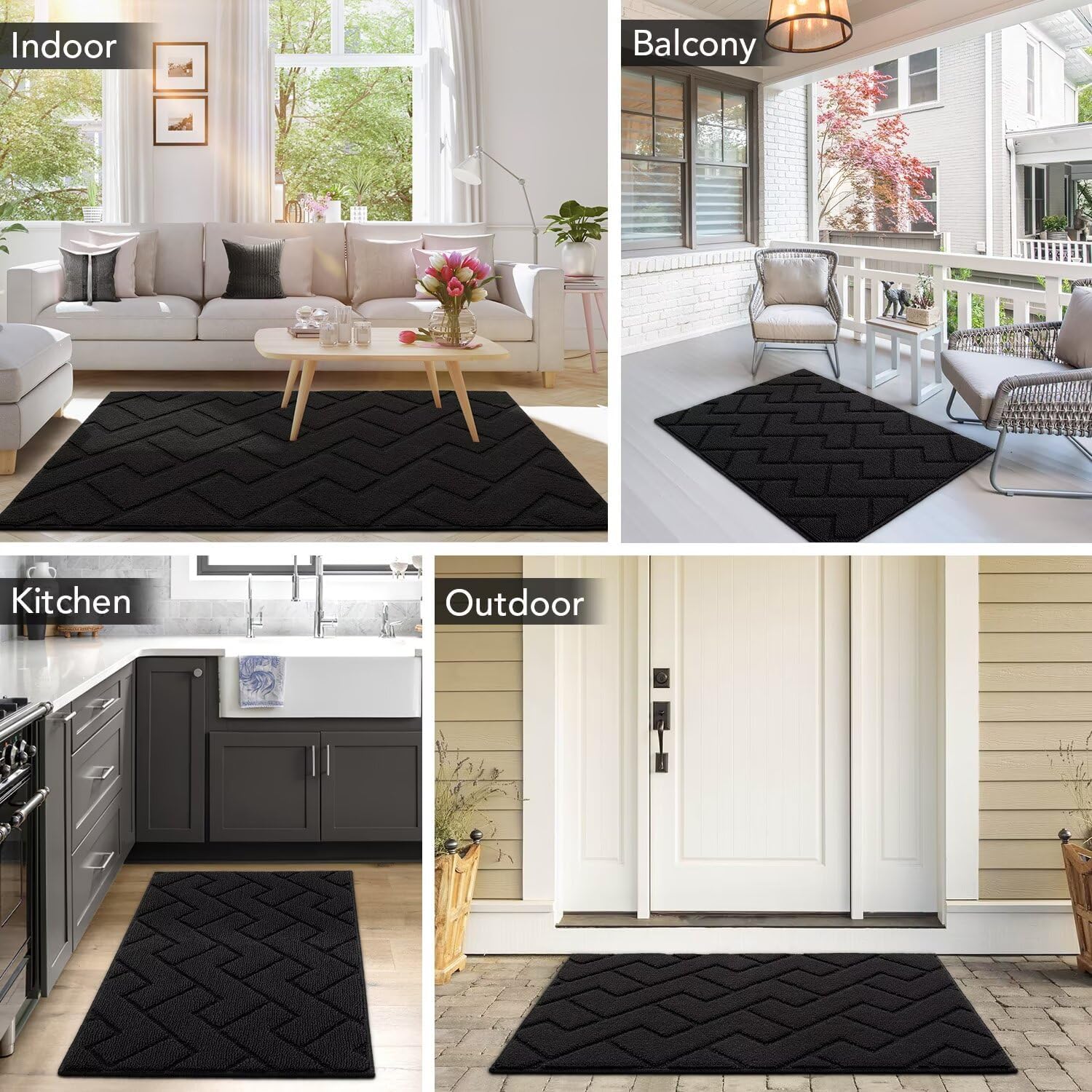 Thumbnail 6 de Biscpro Door Mat 119x180cm – indoor washable non-slip dirt-trapper for entryways