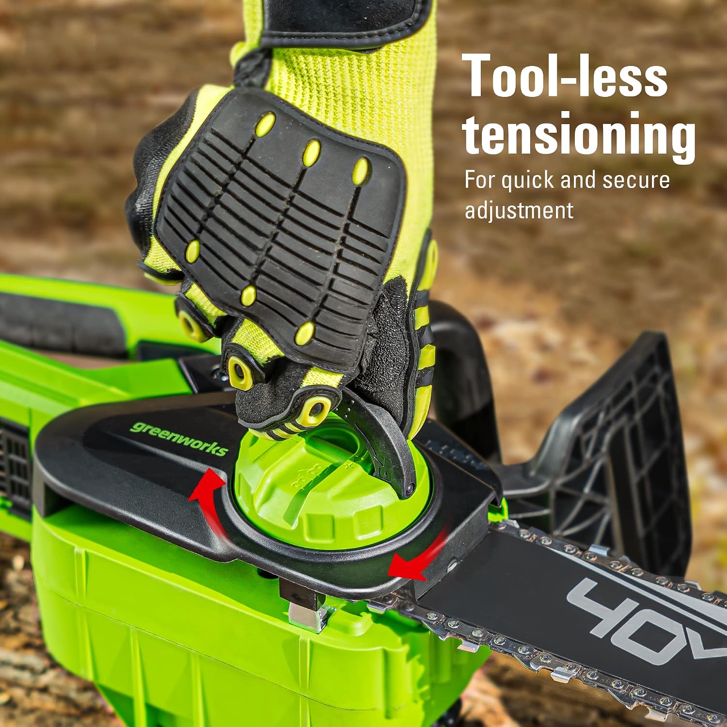 Detalle 1 de Greenworks cordless chainsaw, 12-inch