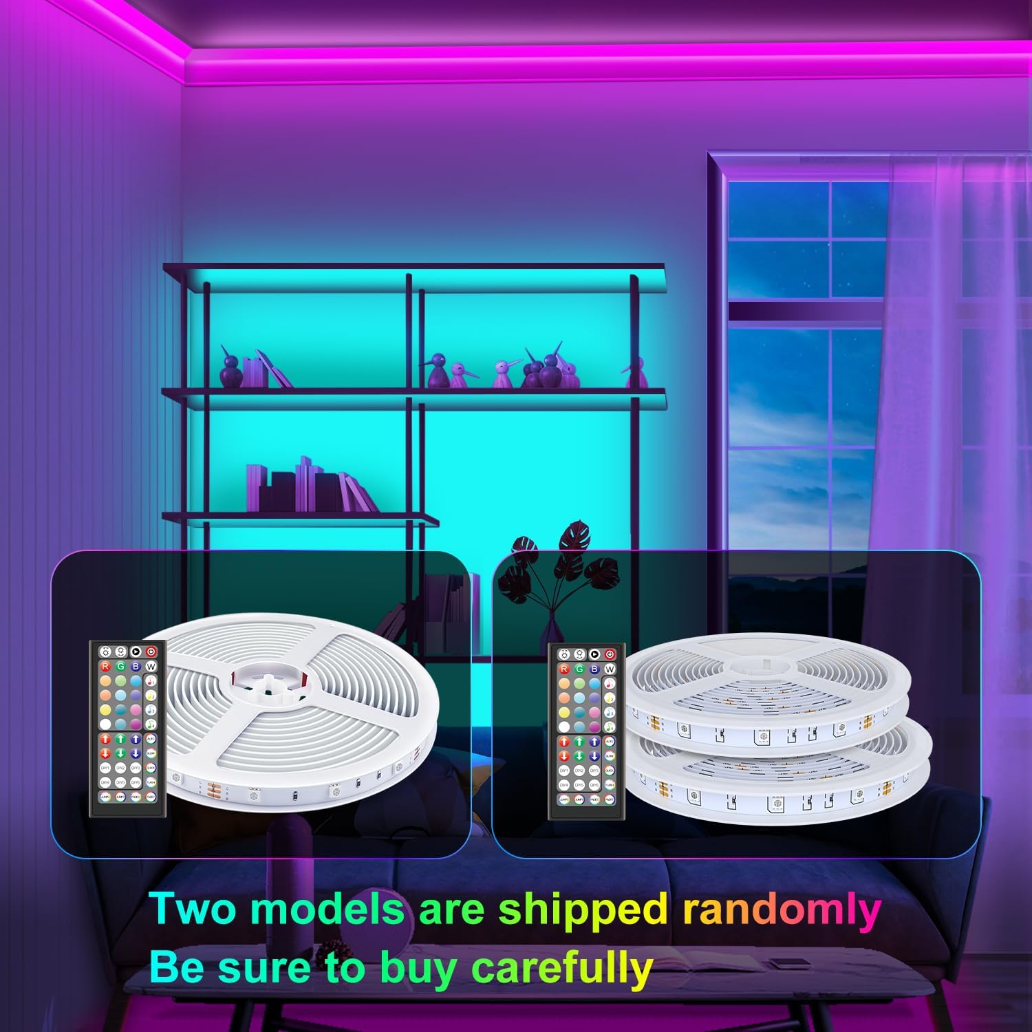 Thumbnail 1 de Mexllex 30M LED Strip Lights with Music Sync, App & Remote (RGB, Built-in Mic)