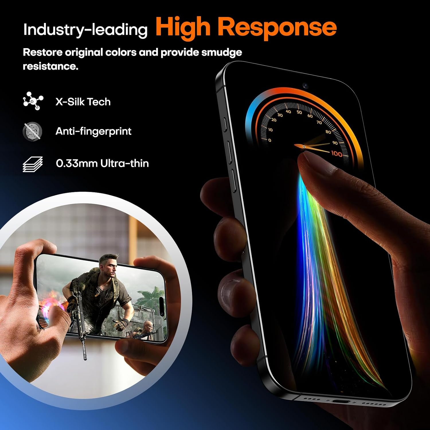 Thumbnail 5 de TAURI 4-in-1 Tempered Glass Screen Protector for iPhone 16 (3-Pack + Installation Tool)