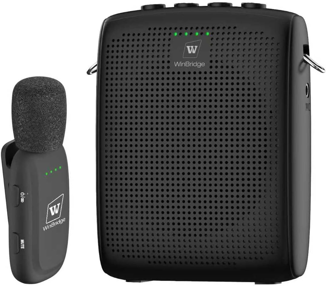 Detalle de WinBridge WB005New_AU Wireless Voice Amplifier with Clip-On Lapel Mic