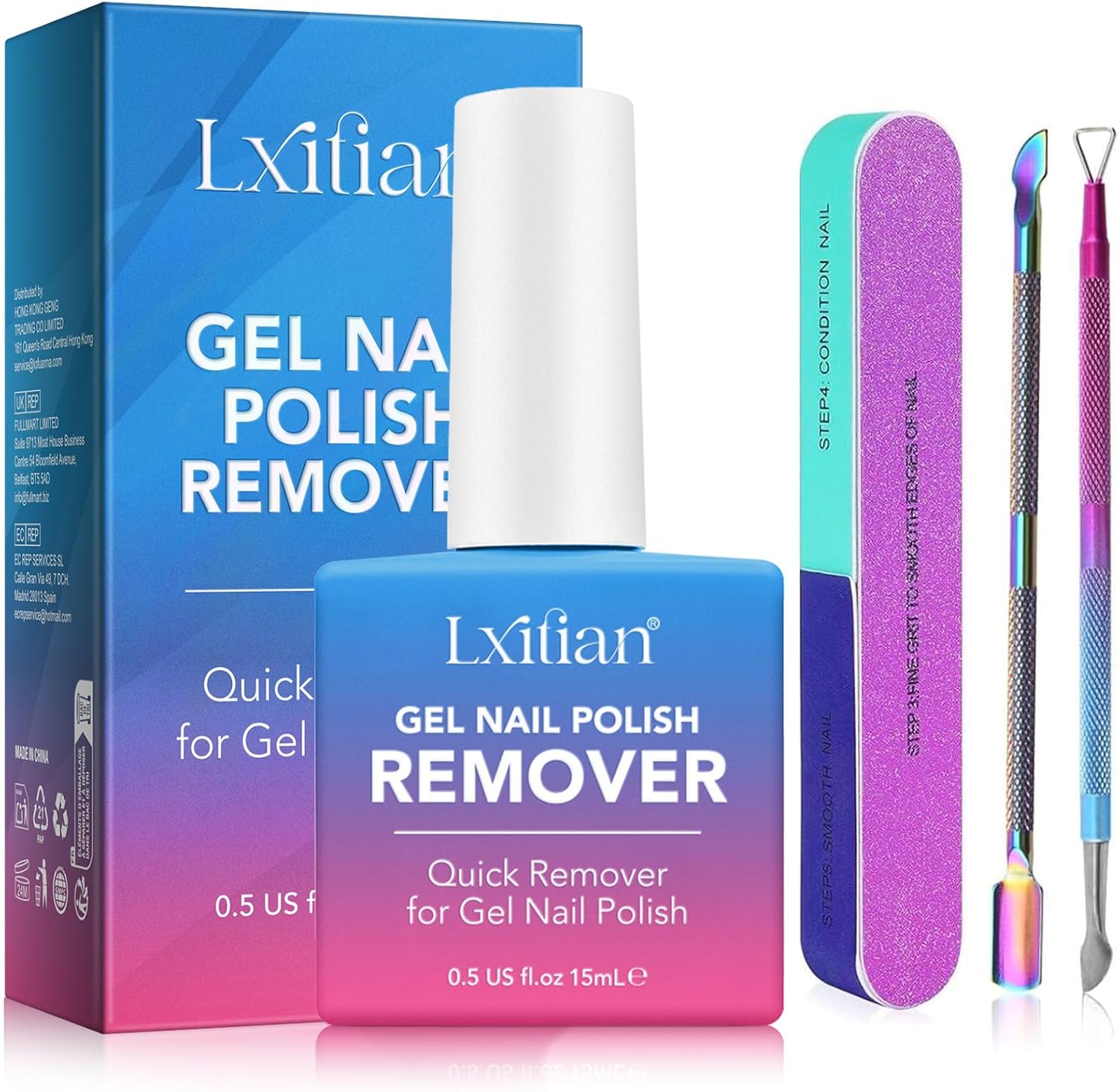 Solvente per Smalto Semipermanente di Lxitian — rimuove semipermanente agilmente senza stagnola