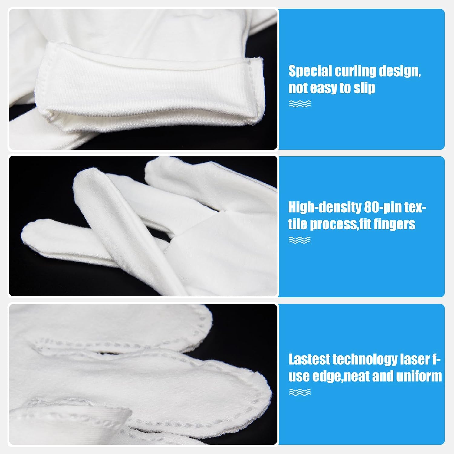 Detalle de Cotton Gloves, 95% Cotton