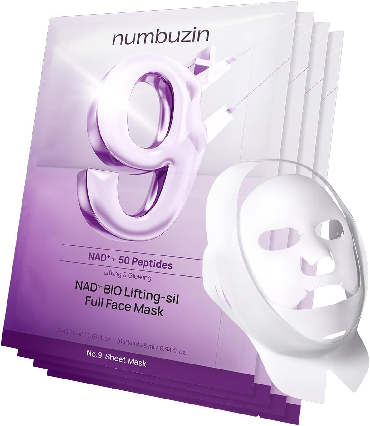 Detalle de numbuzin No.9 Sheet Mask 4 fogli per rassodare