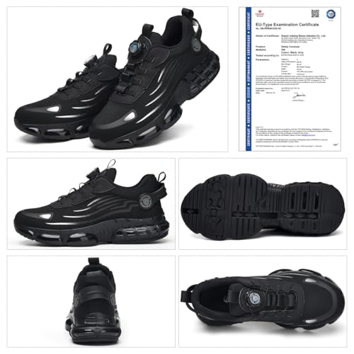 Detalle de YEKOYIOO Chaussures de Sécurité Basket - Hommes et Femmes, Noir, 43 EU