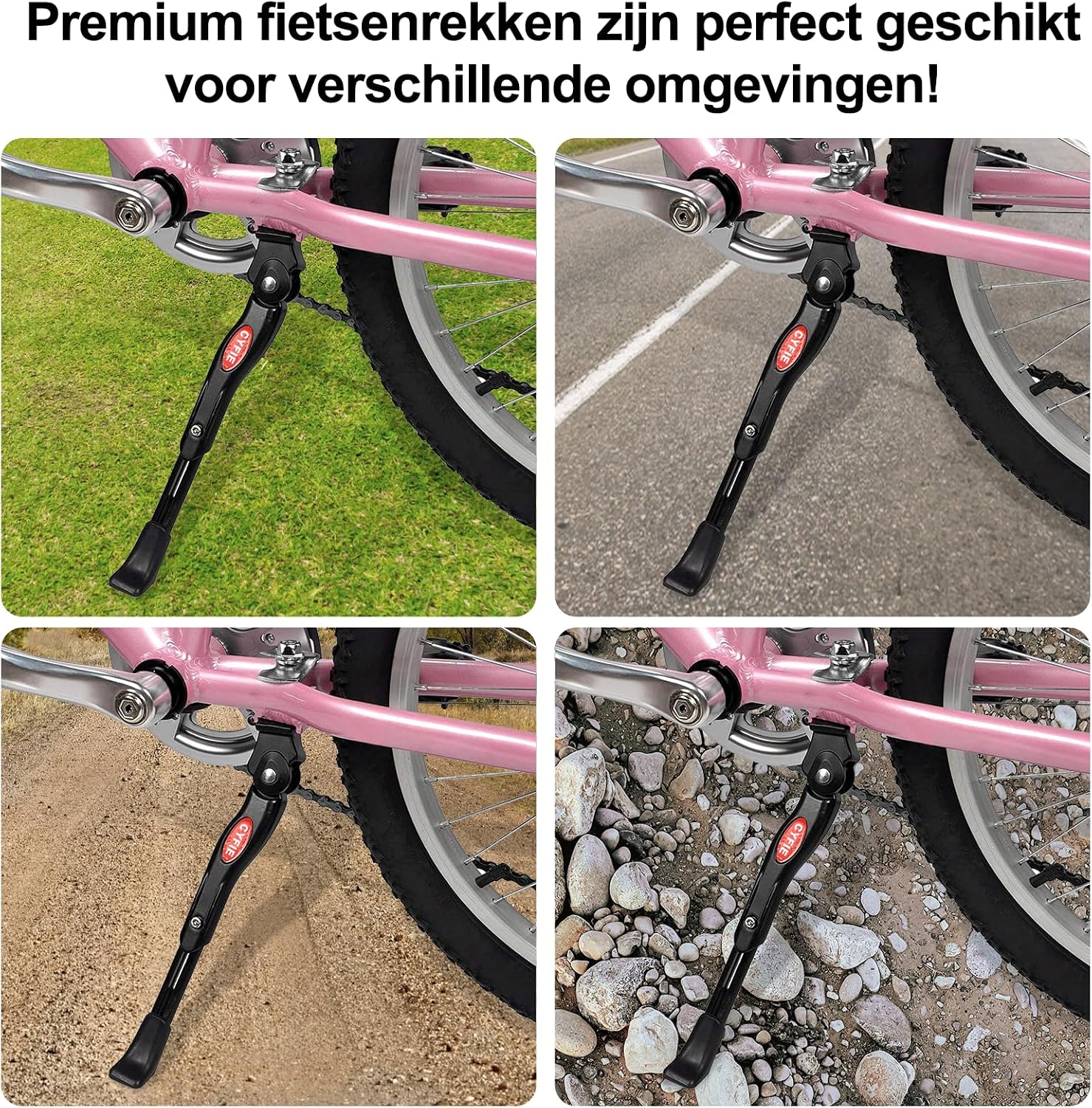 Thumbnail 6 de CYFIE verstelbare fietsstandaard van aluminium, 4 cm verstelbaar met antislipvoet
