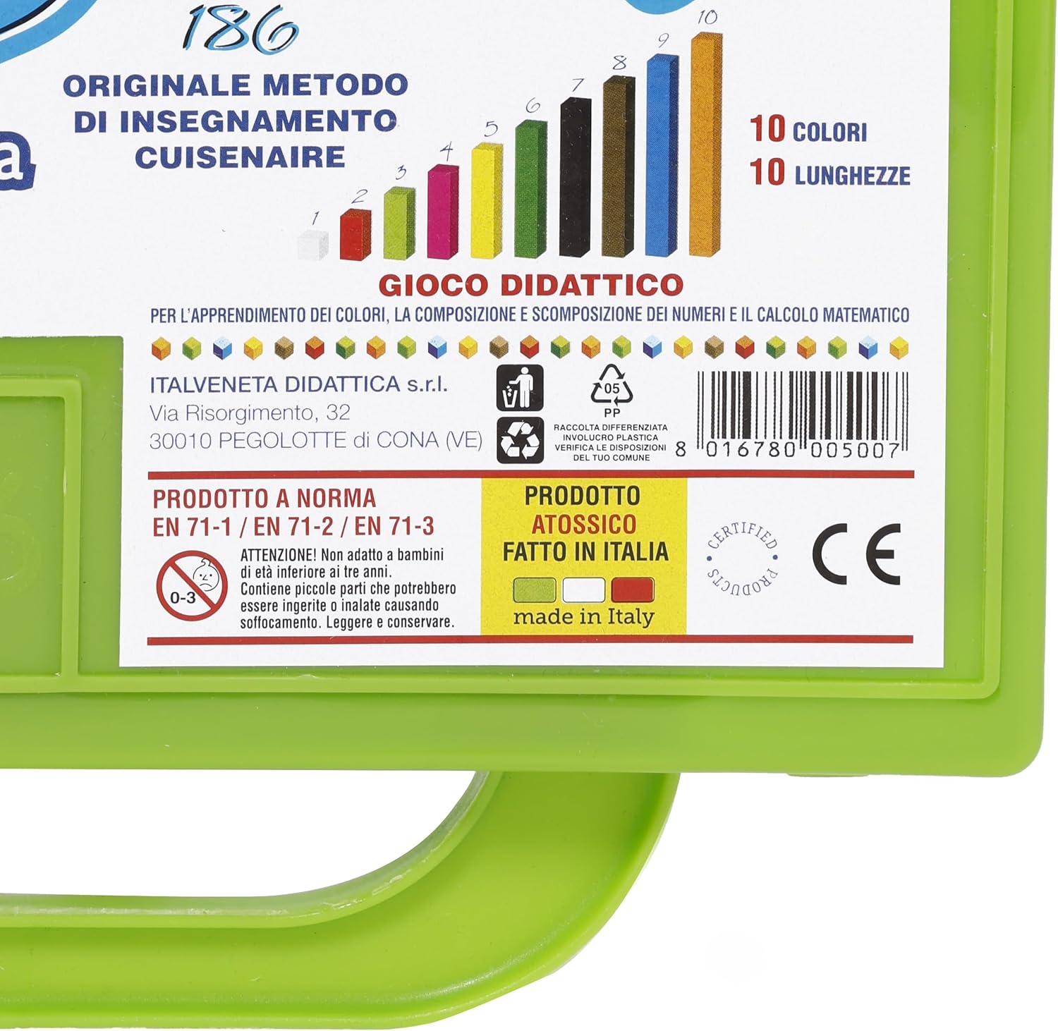 Thumbnail 2 de Italveneta Didattica 500 - Mallette de bâtonnets colorés pour l'école