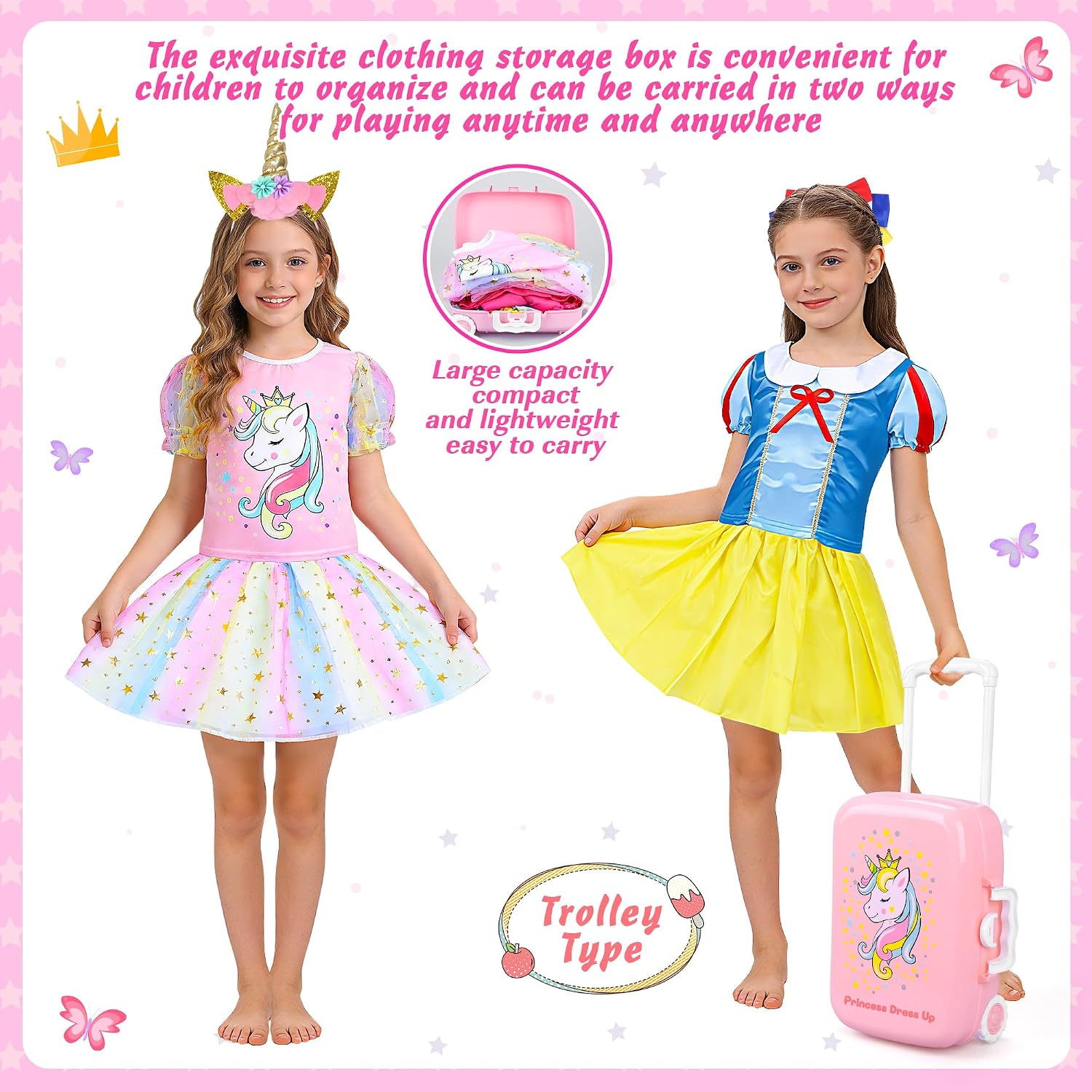 Thumbnail 6 de 16-Piece Princess & Mermaid Dress-Up Costume Set for Little Girls (Princess Role Play Gift)