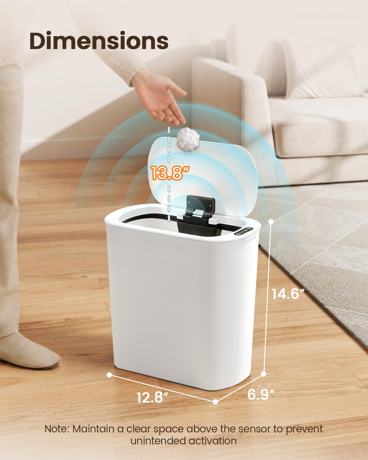 Thumbnail 5 de TIPGO 5 Gallon Motion Sensor Trash Can ๐