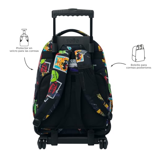 Detalle de Totto Mochila Escolar con Ruedas Renglones (26,21 L) con bolsillo para PC 14