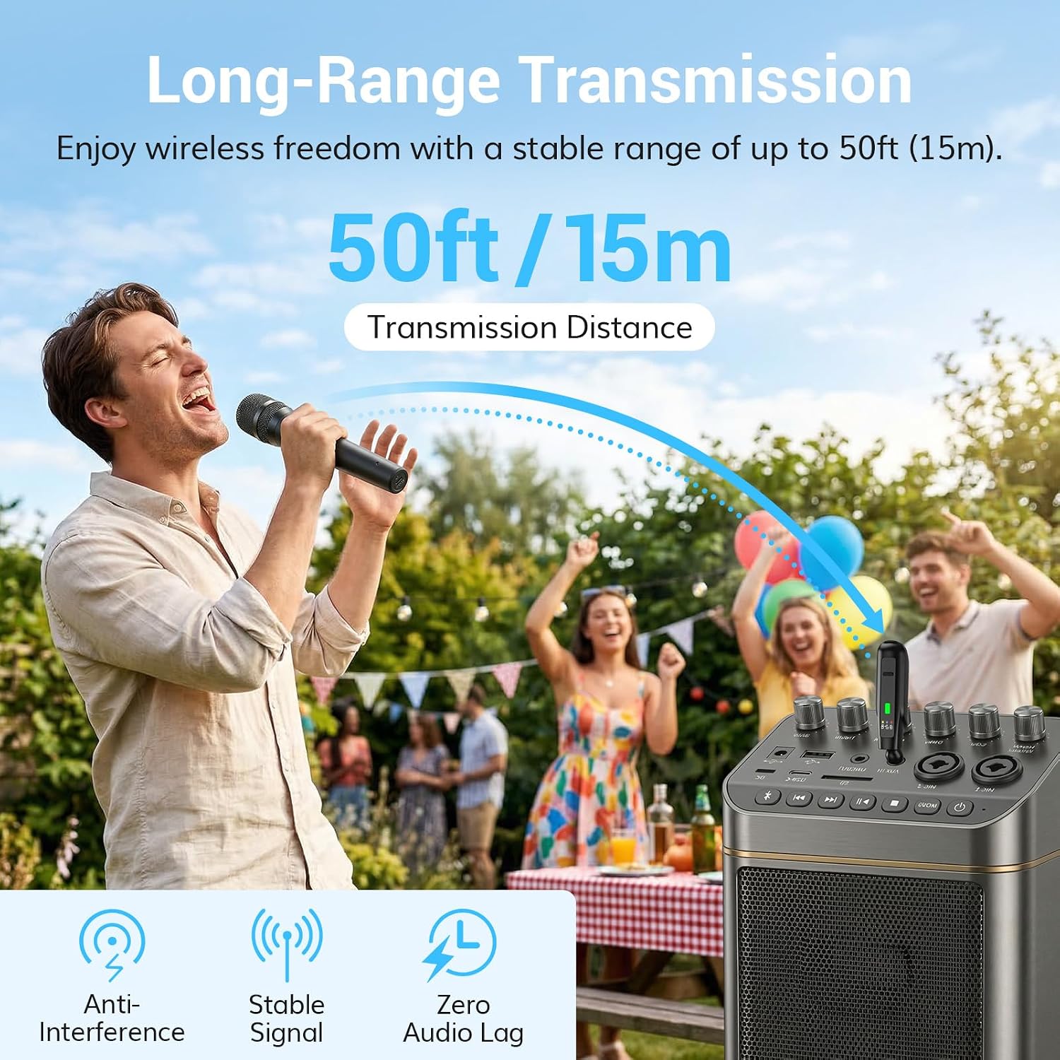 Thumbnail 5 de TONOR TW220 Dual Wireless Microphone System, 2.4GHz, Rechargeable
